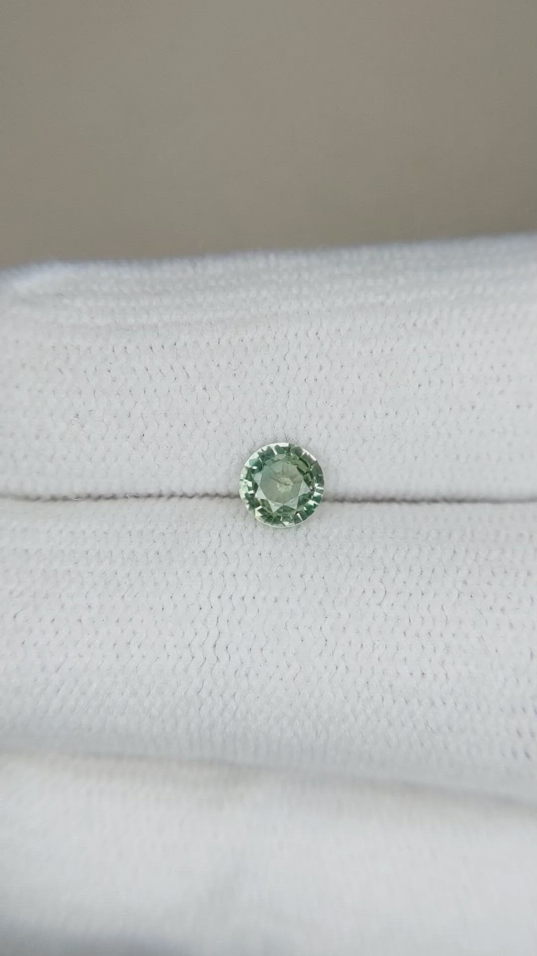 0.45 Ct. Bluish Green Sapphire from Madagascar Size Video