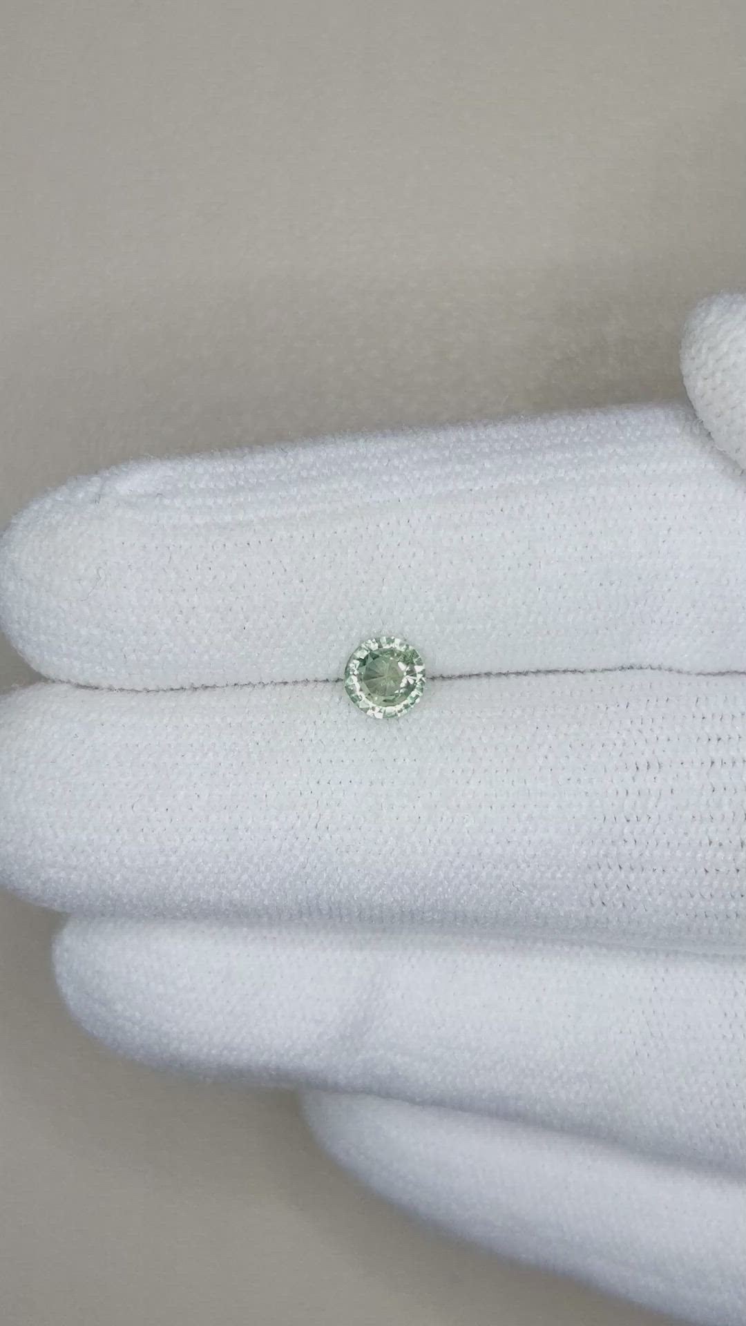 0.45 Ct. Bluish Green Sapphire from Madagascar Size Video