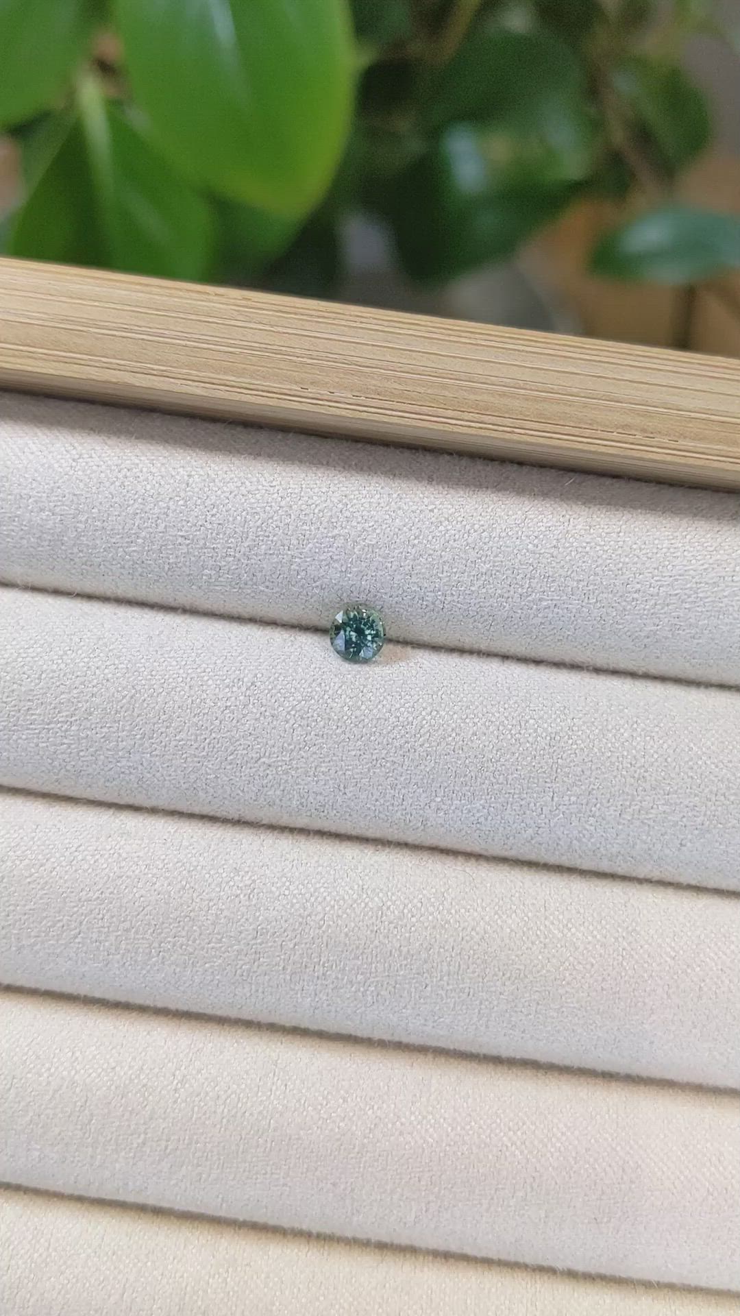 0.48 Ct. Green Sapphire from Madagascar Size Video