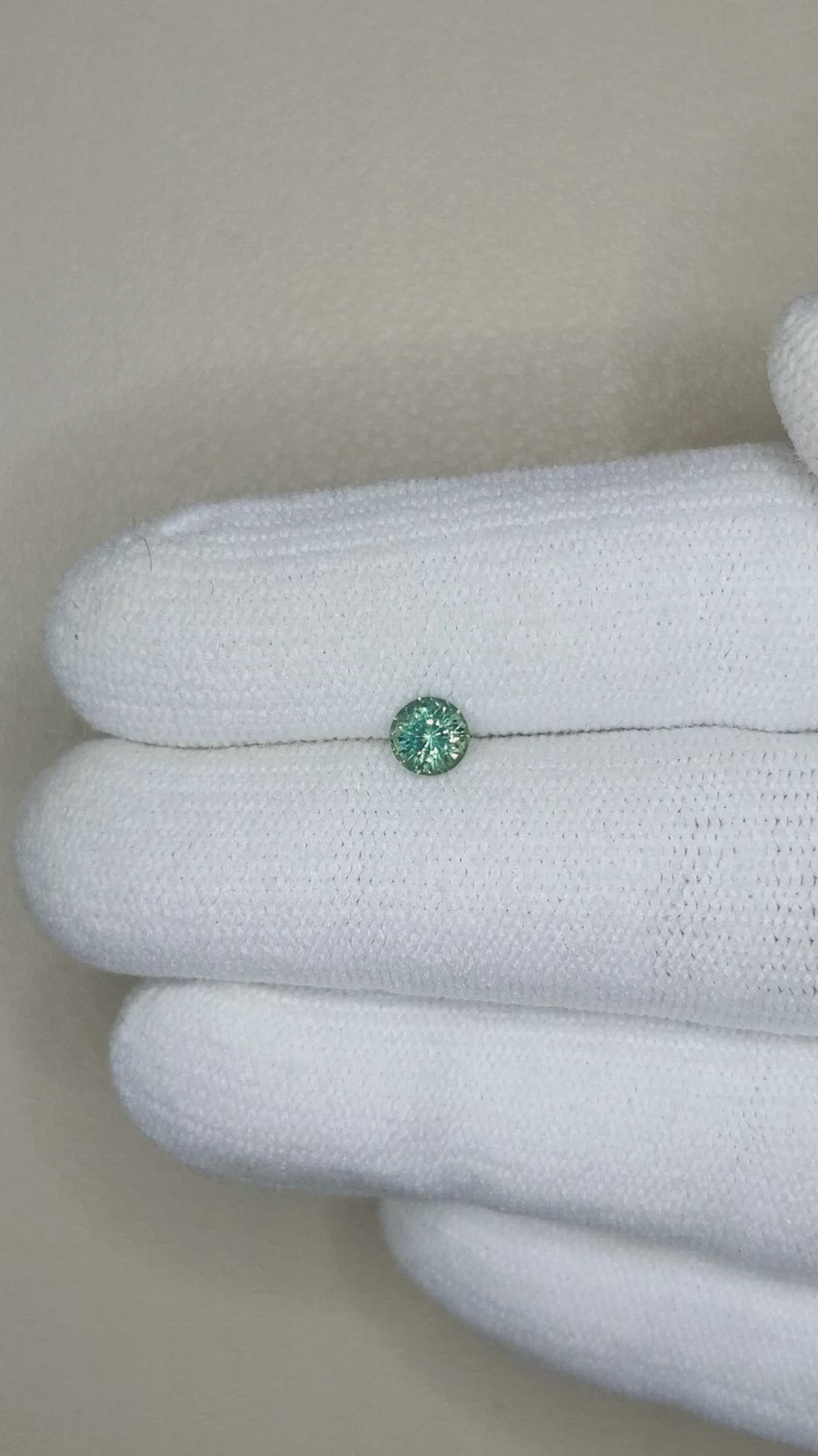 0.48 Ct. Green Sapphire from Madagascar Size Video