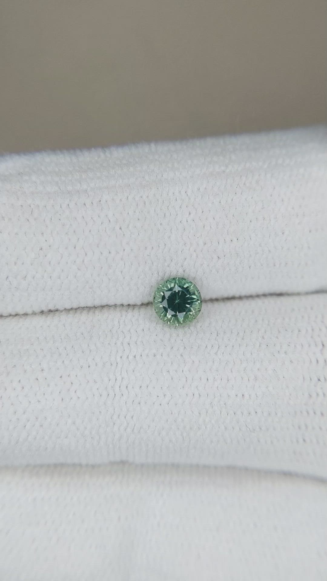 0.48 Ct. Green Sapphire from Madagascar Size Video