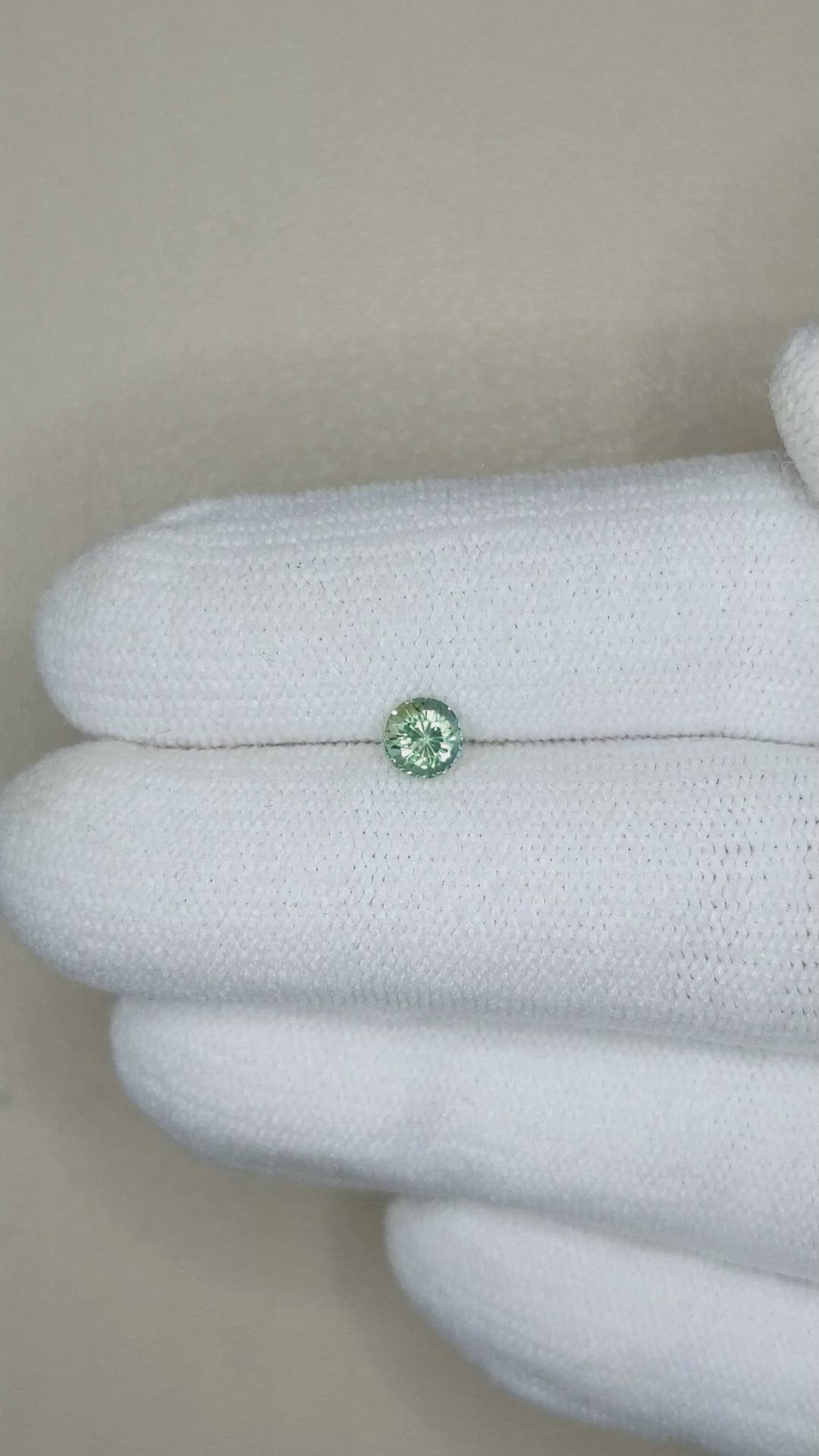 0.57 Ct. Yellowish Green Sapphire from Madagascar Size Video