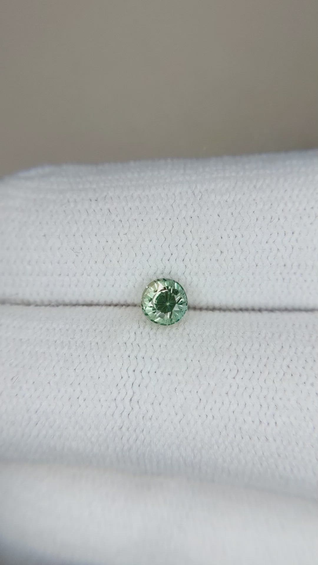 0.57 Ct. Yellowish Green Sapphire from Madagascar Size Video