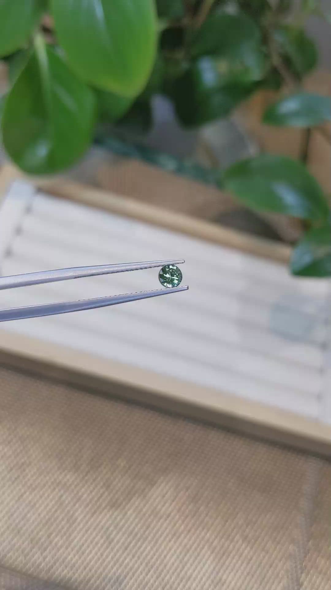 0.57 Ct. Yellowish Green Sapphire from Madagascar Size Video