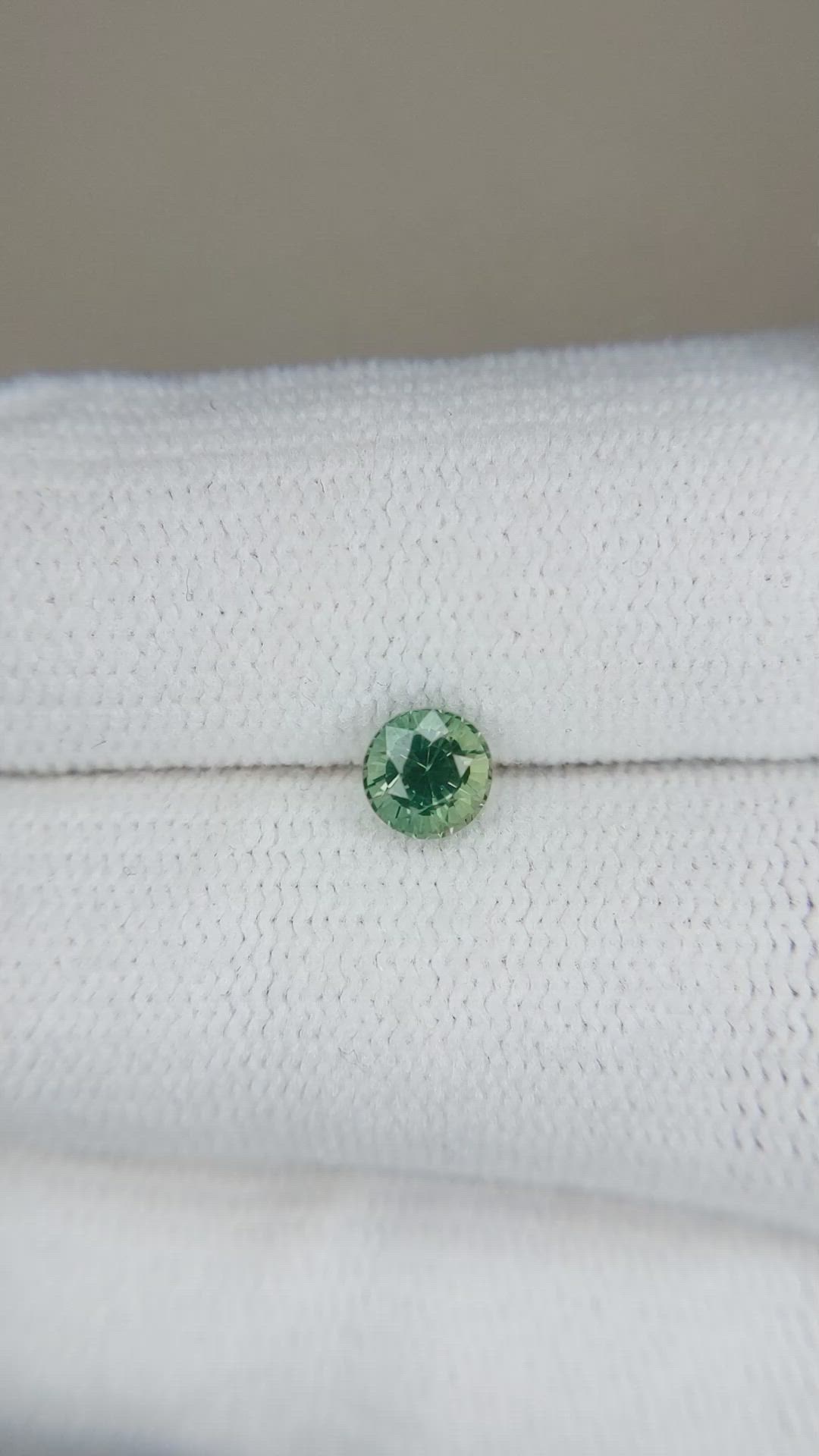 0.62 Ct. Bluish Green Sapphire from Madagascar Size Video