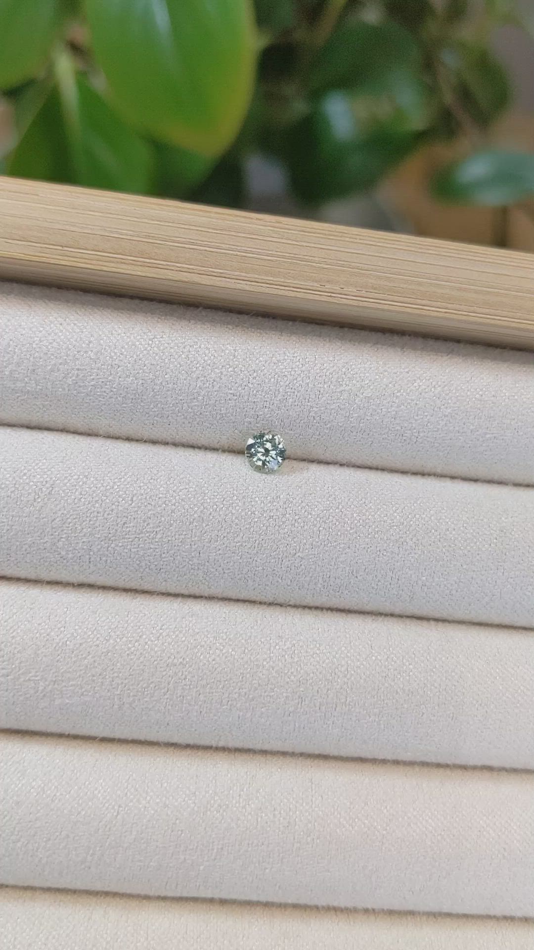 0.48 Ct. Green Sapphire from Madagascar Size Video