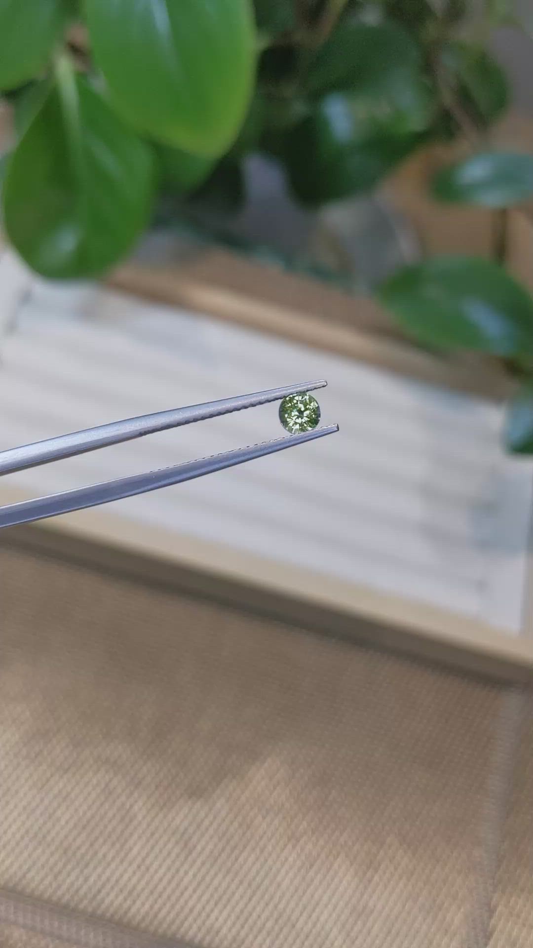 0.48 Ct. Green Sapphire from Madagascar Size Video