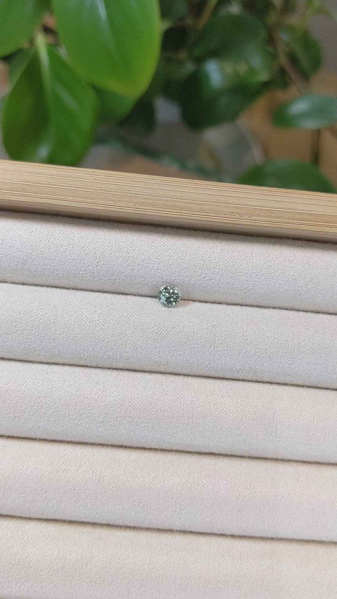 0.59 Ct. Green Sapphire from Madagascar Size Video