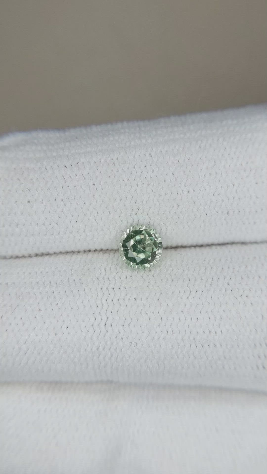 0.59 Ct. Green Sapphire from Madagascar Size Video