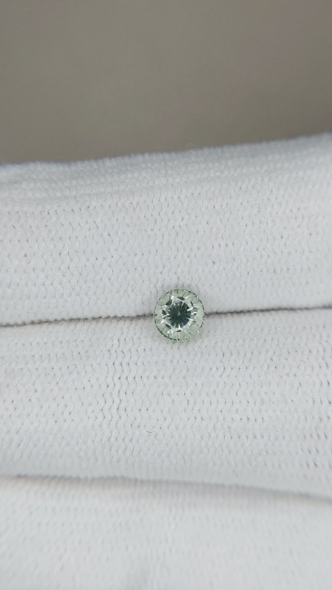 0.58 Ct. Green Sapphire from Madagascar Size Video