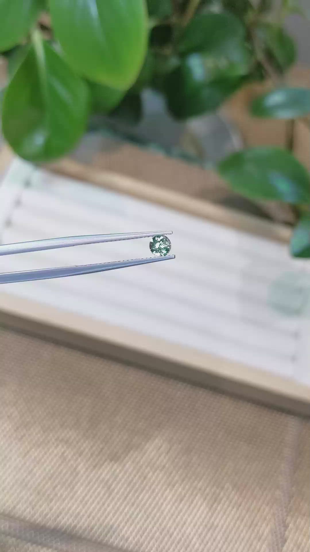 0.58 Ct. Green Sapphire from Madagascar Size Video