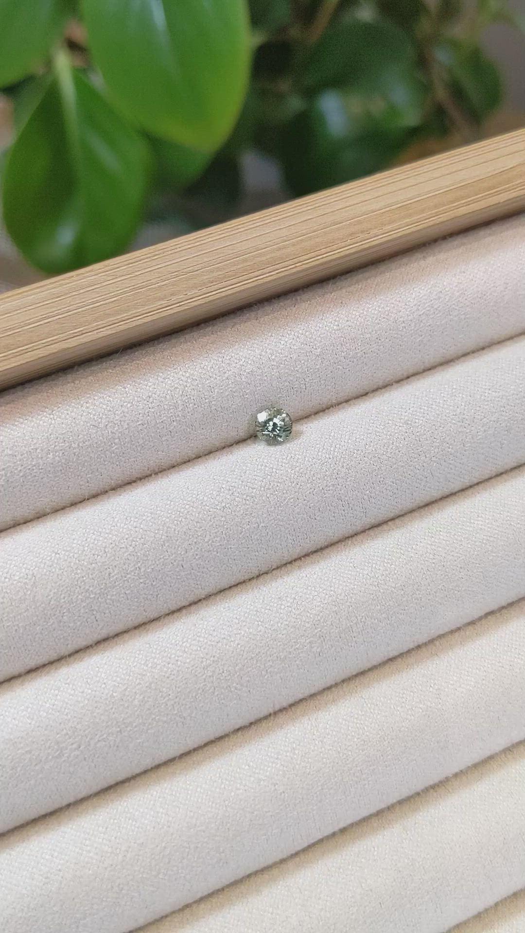 0.58 Ct. Green Sapphire from Madagascar Size Video