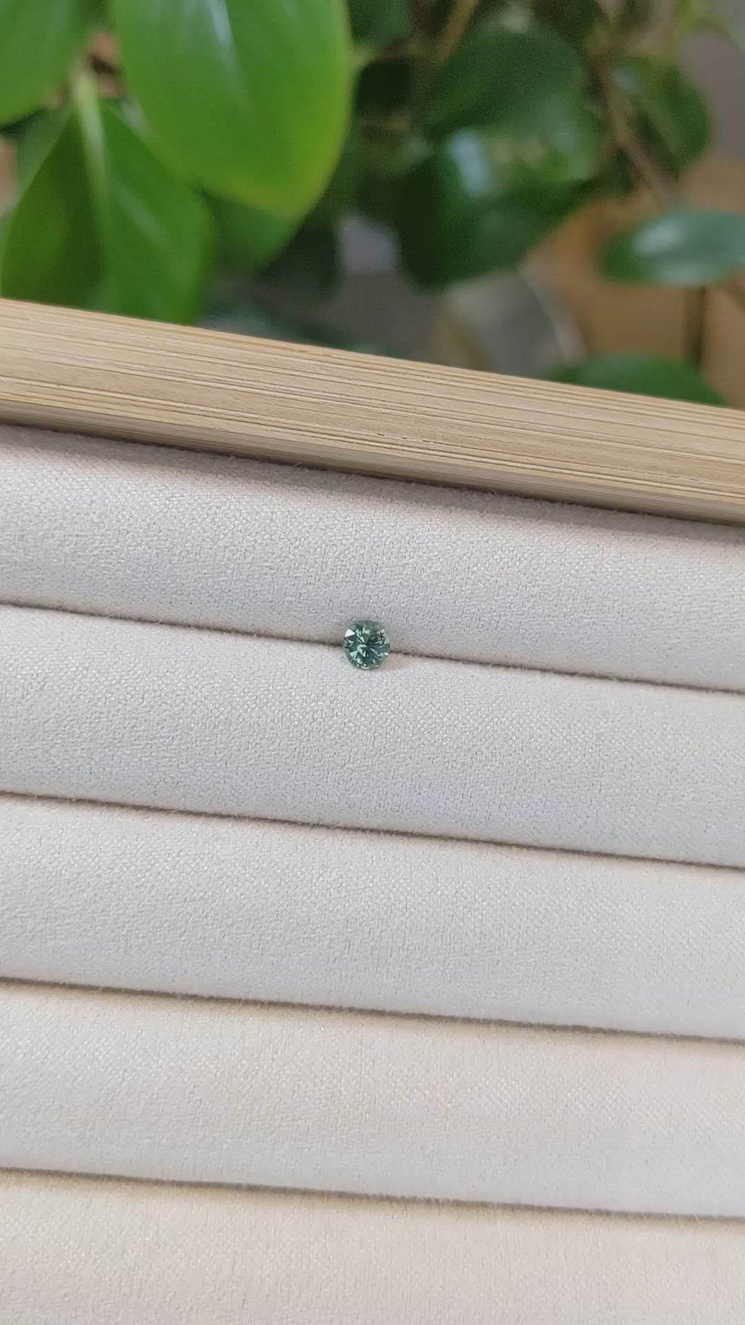 0.34 Ct. Green Sapphire from Madagascar Size Video