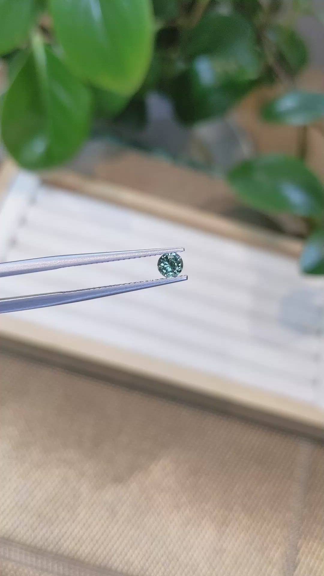 0.34 Ct. Green Sapphire from Madagascar Size Video