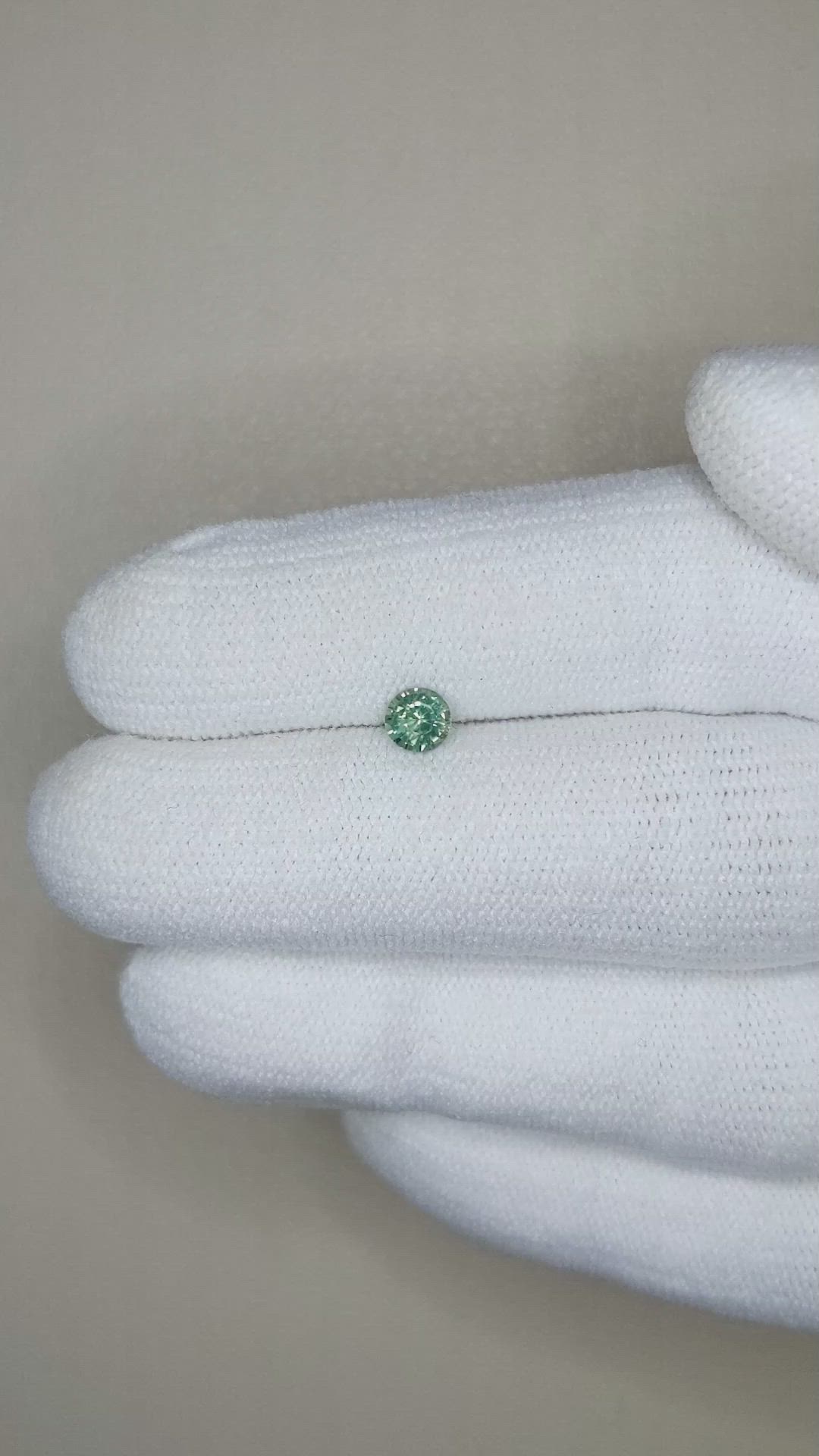 0.34 Ct. Green Sapphire from Madagascar Size Video
