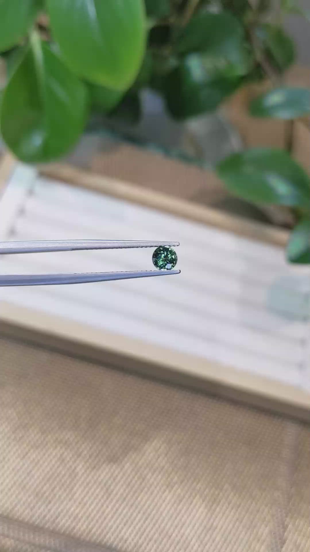 0.54 Ct. Green Sapphire from Madagascar Size Video