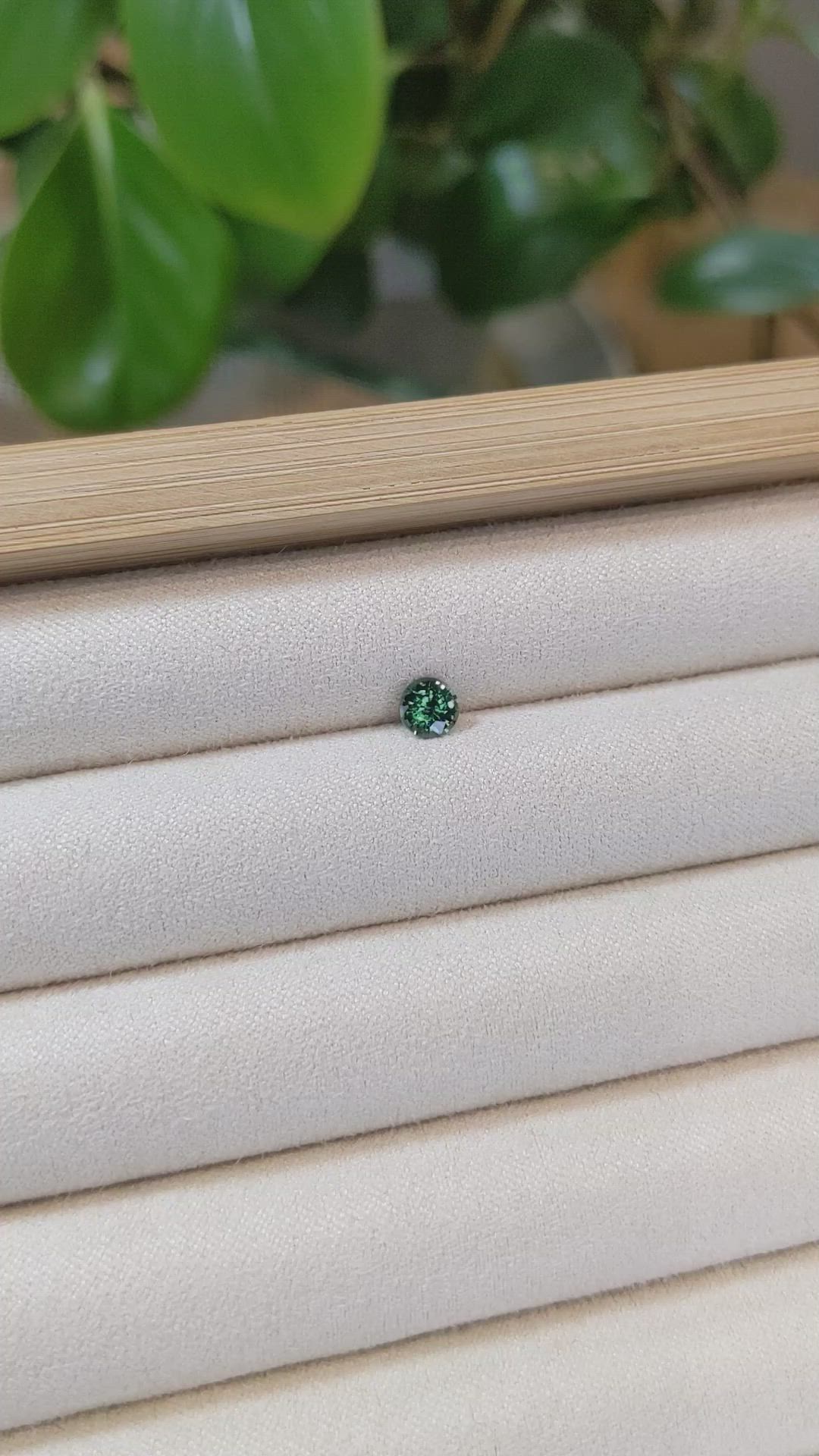 0.54 Ct. Green Sapphire from Madagascar Size Video