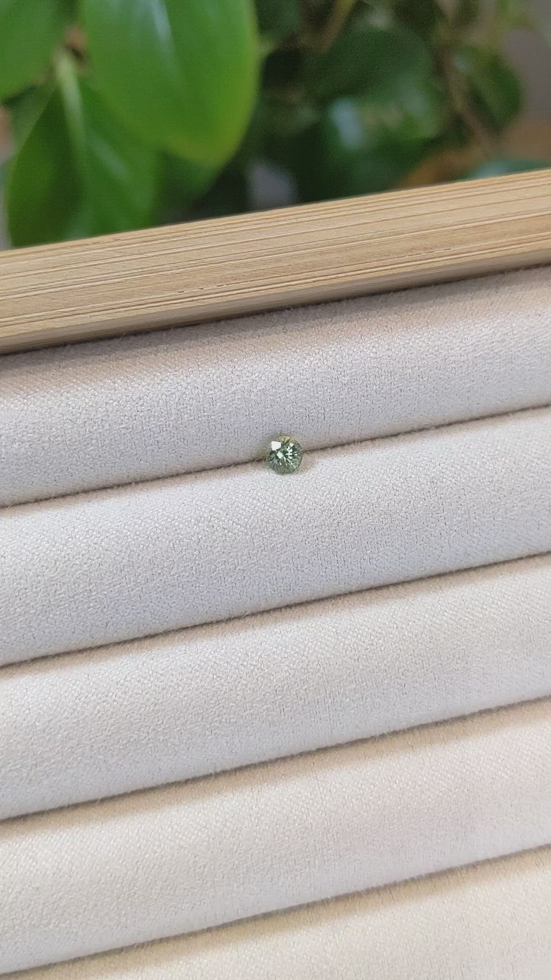 0.41 Ct. Green Sapphire from Madagascar Size Video