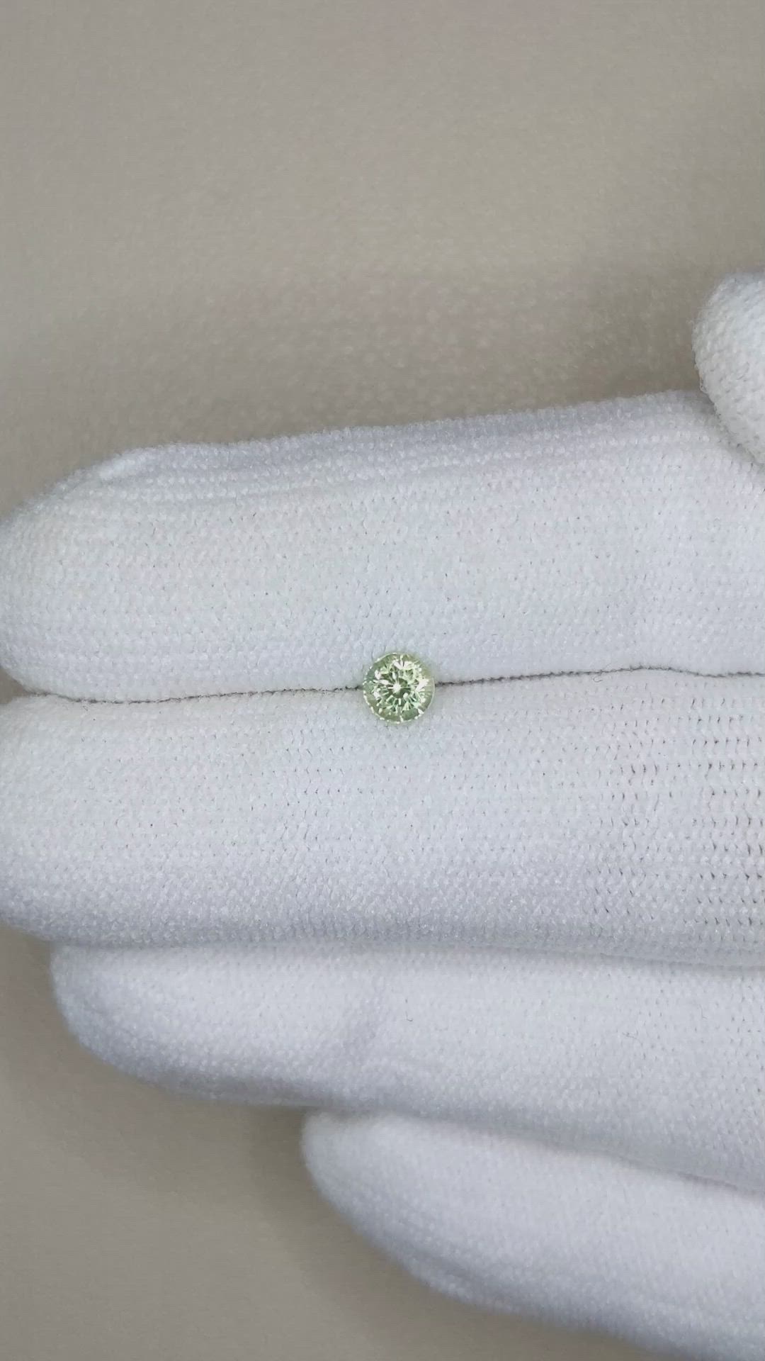0.41 Ct. Green Sapphire from Madagascar Size Video