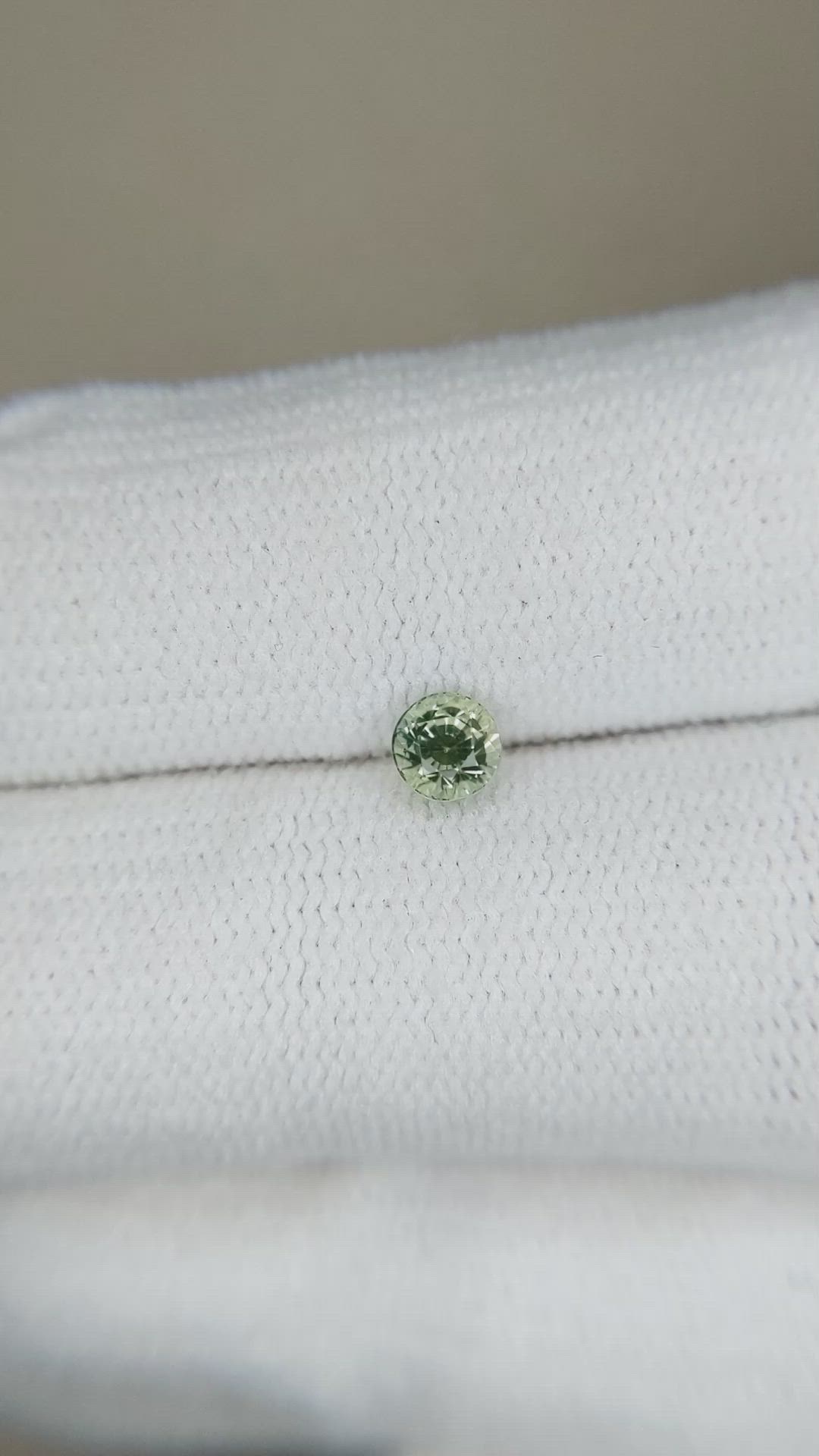 0.41 Ct. Green Sapphire from Madagascar Size Video