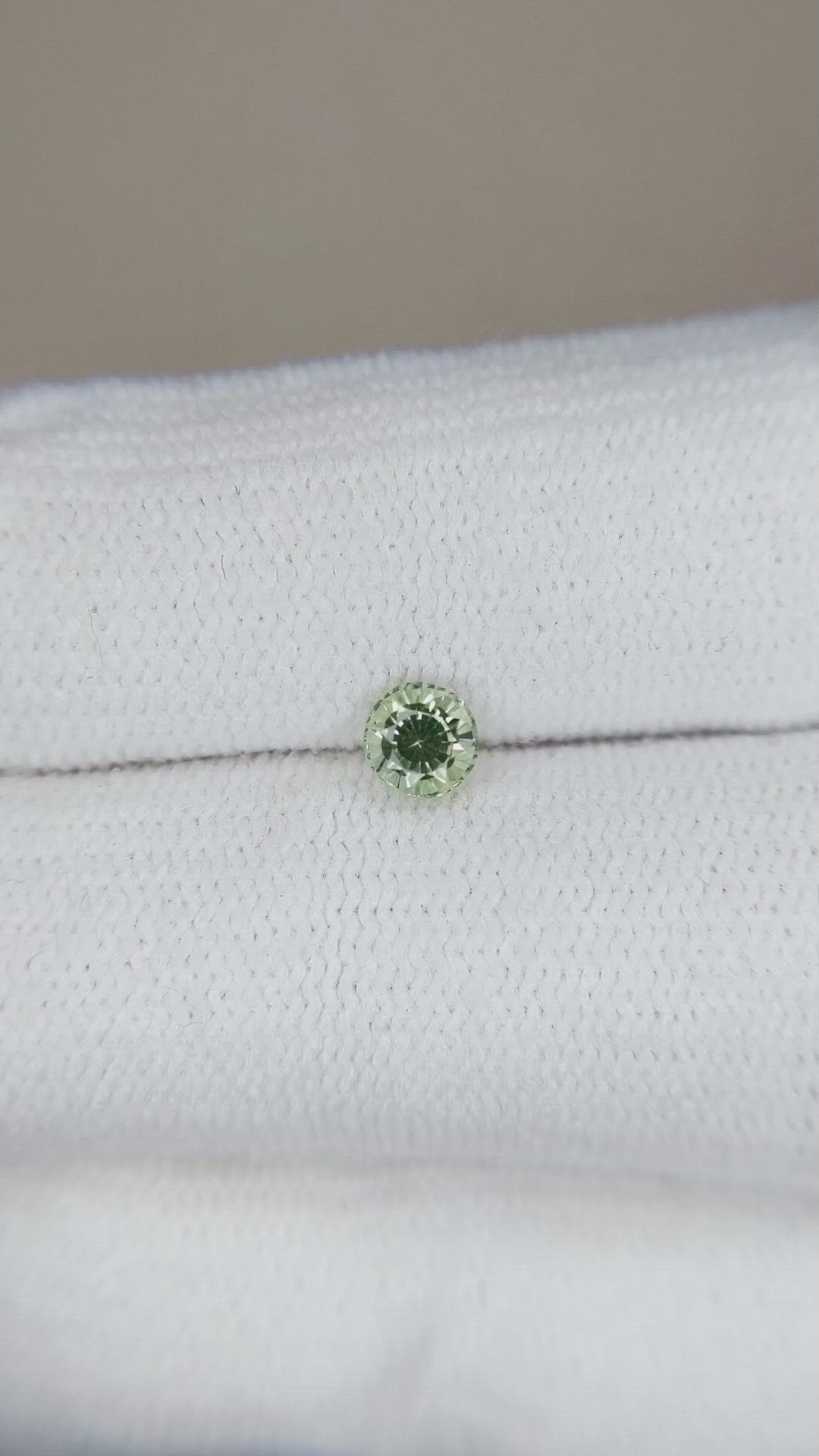 0.43 Ct. Green Sapphire from Madagascar Size Video
