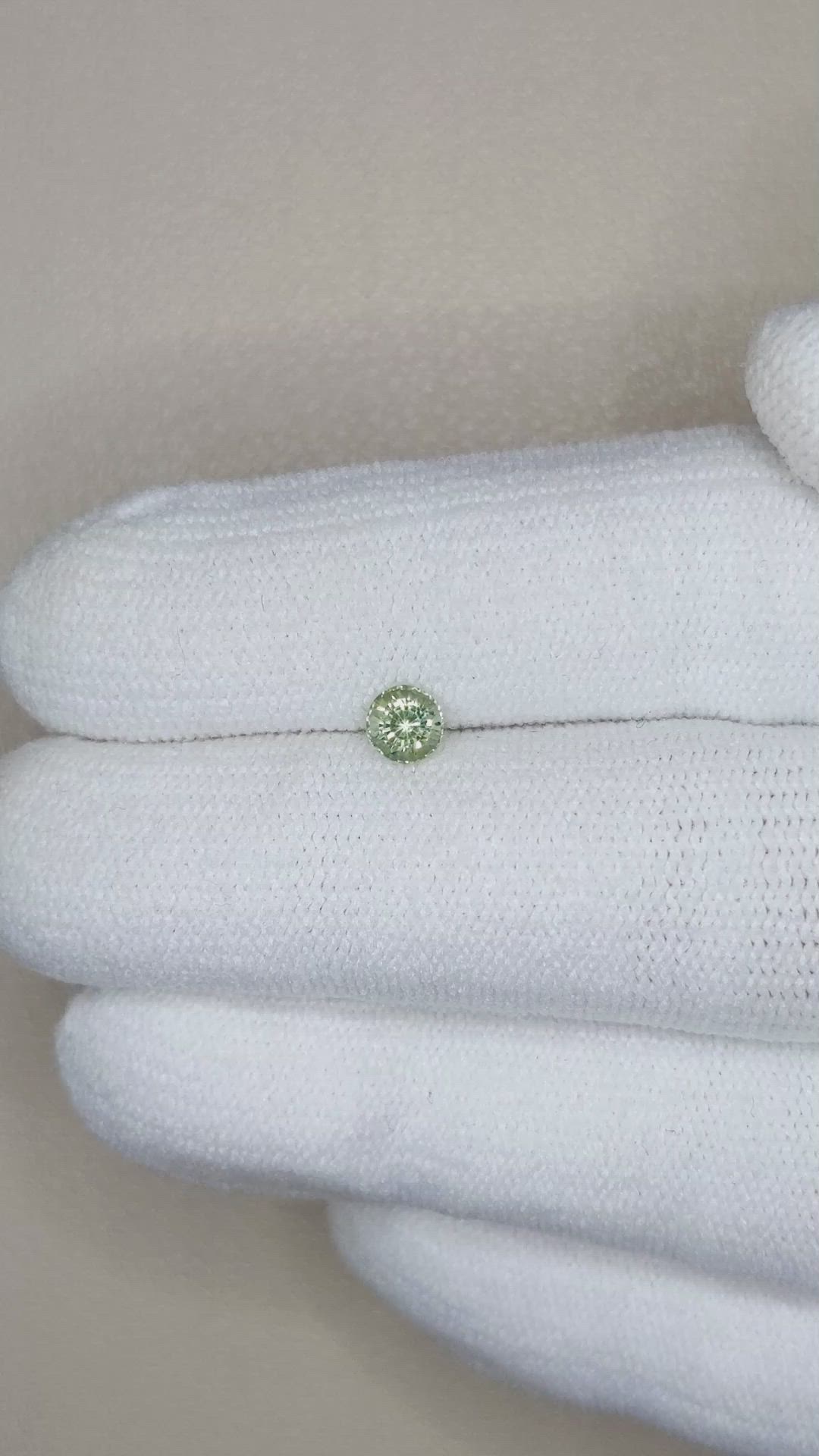 0.43 Ct. Green Sapphire from Madagascar Size Video