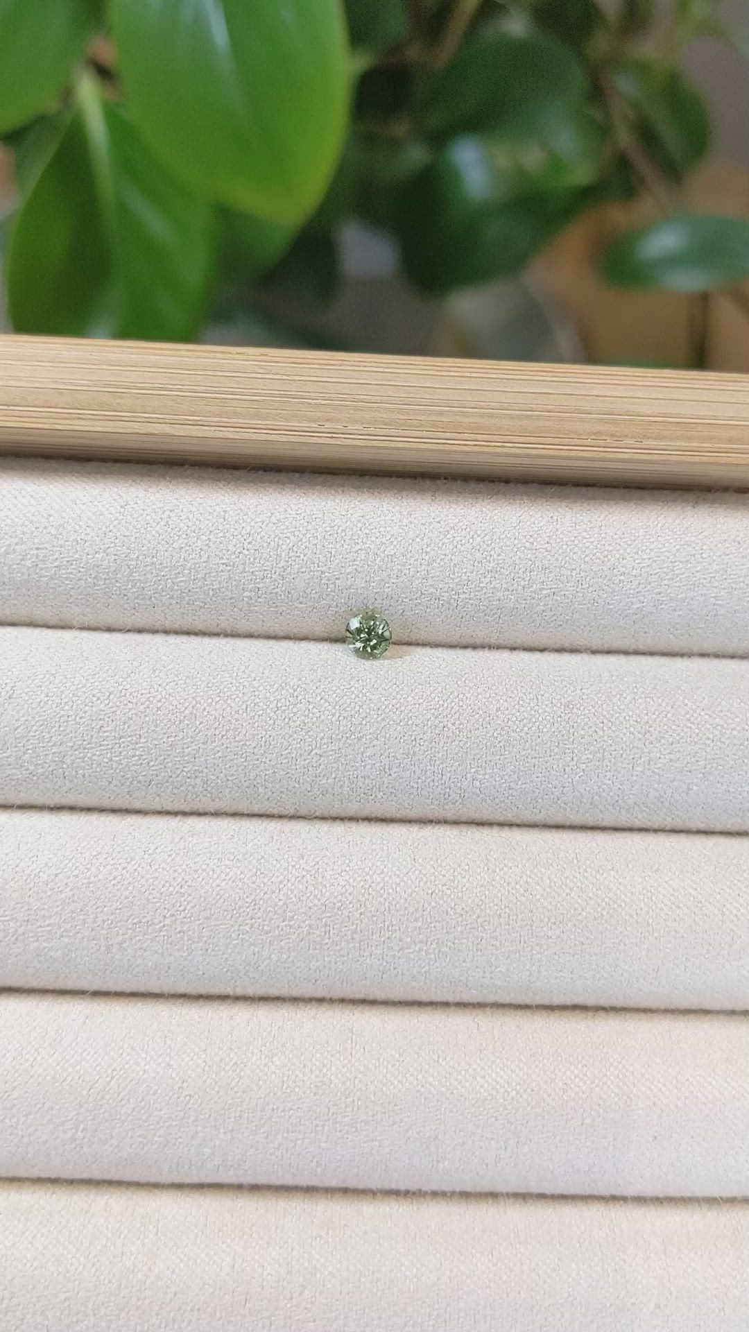 0.43 Ct. Green Sapphire from Madagascar Size Video