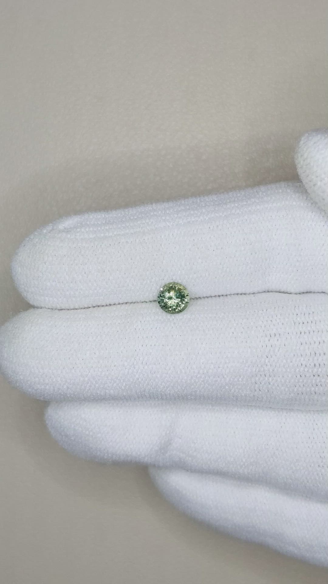 0.48 Ct. Green Sapphire from Madagascar Size Video