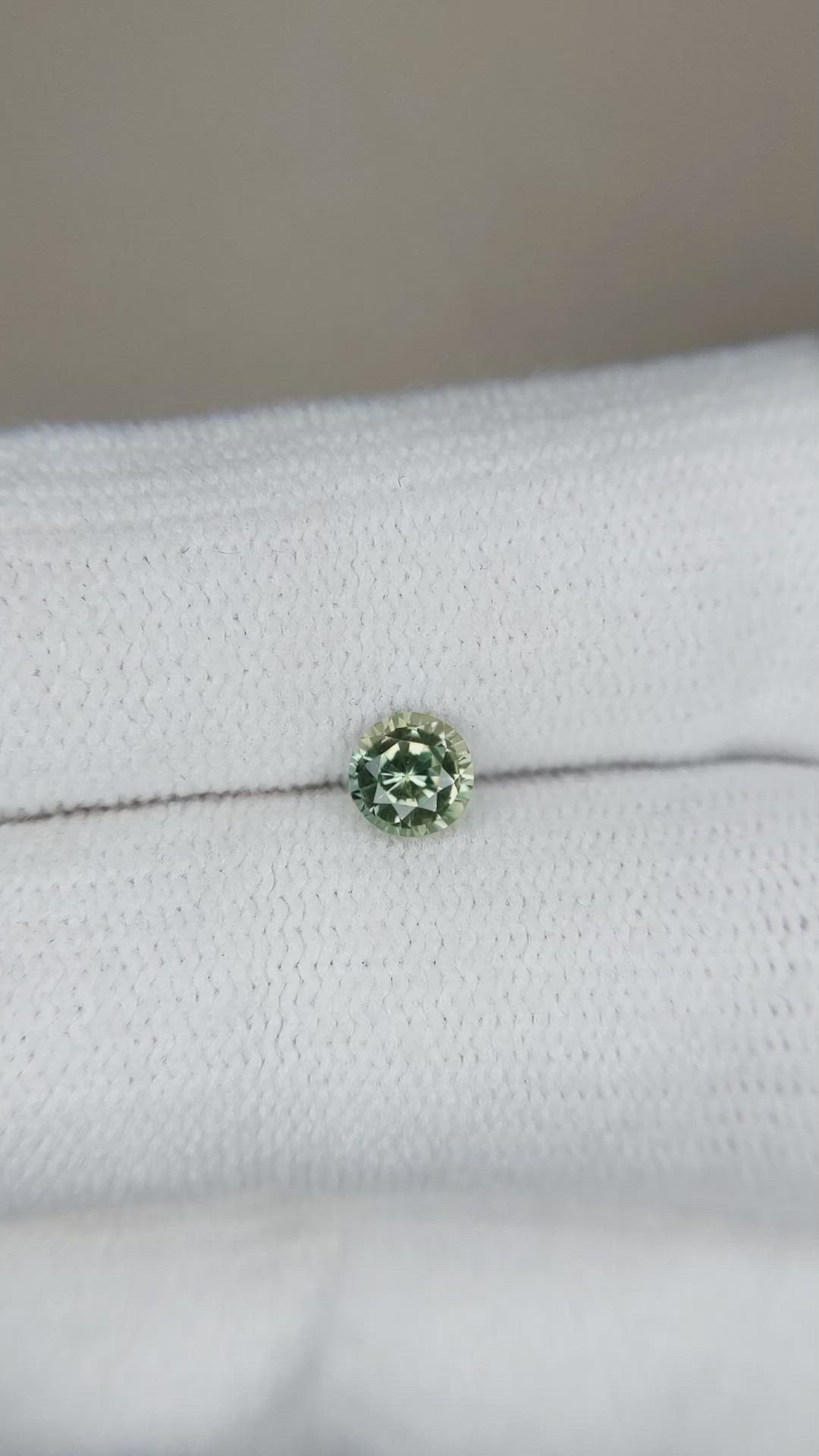 0.48 Ct. Green Sapphire from Madagascar Size Video