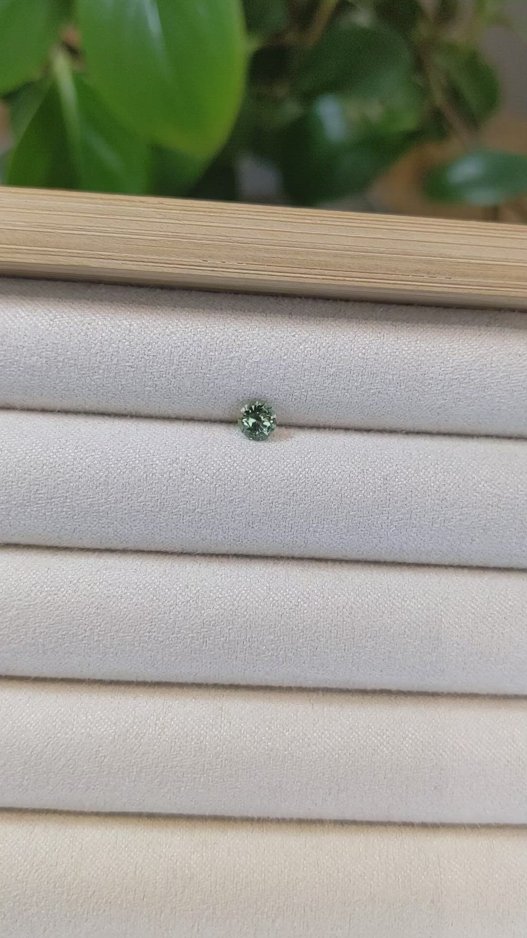0.48 Ct. Green Sapphire from Madagascar Size Video