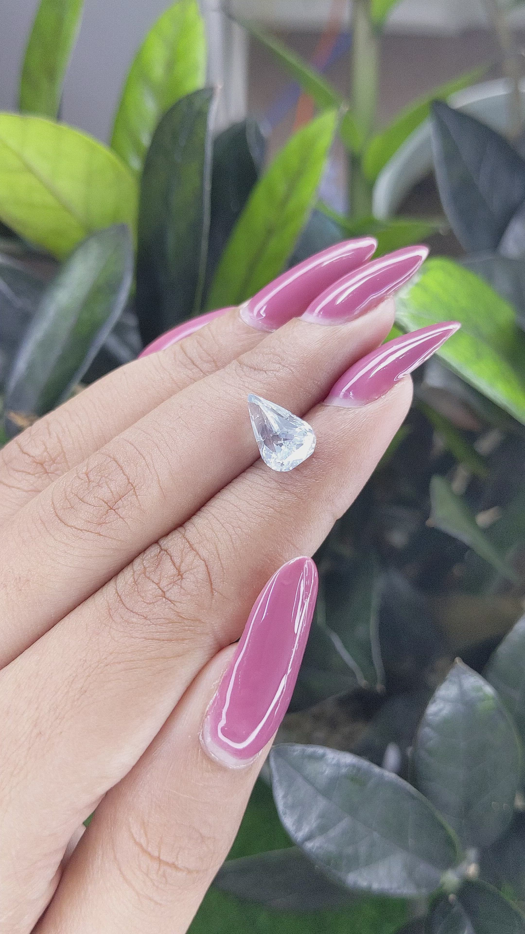 3.34 Ct. White Sapphire from Ceylon (Sri Lanka) Size Video