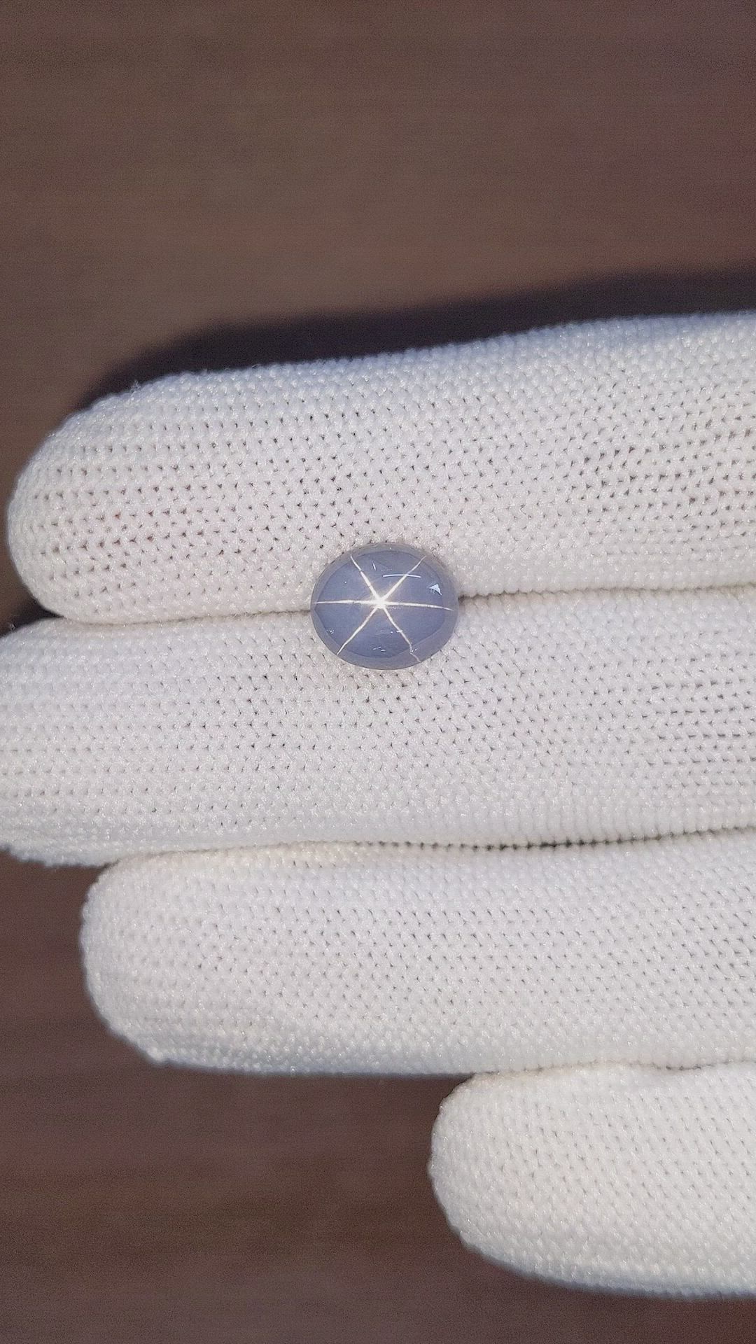 5.21 Ct. Greyish Blue Star Sapphire from Ceylon (Sri Lanka) Size Video