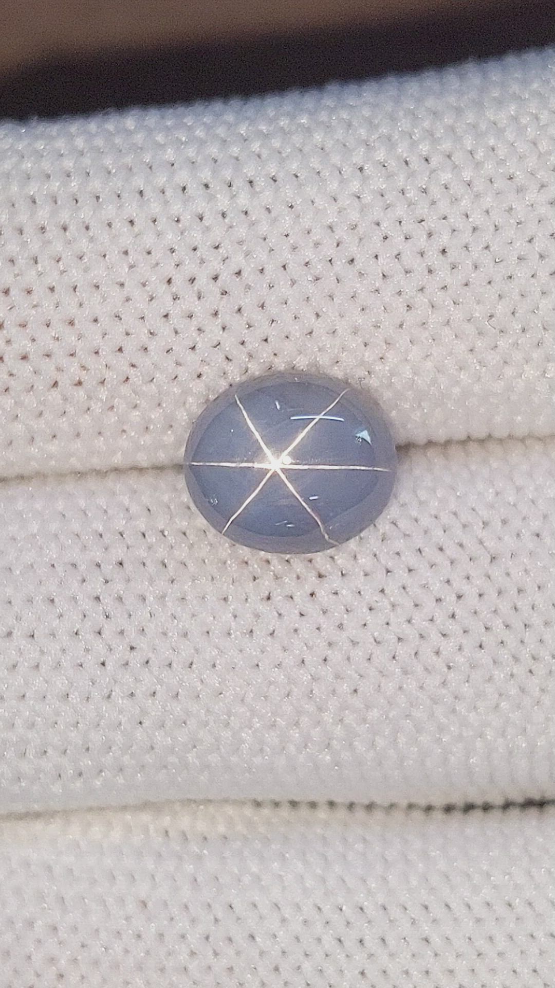 5.21 Ct. Greyish Blue Star Sapphire from Ceylon (Sri Lanka) Size Video