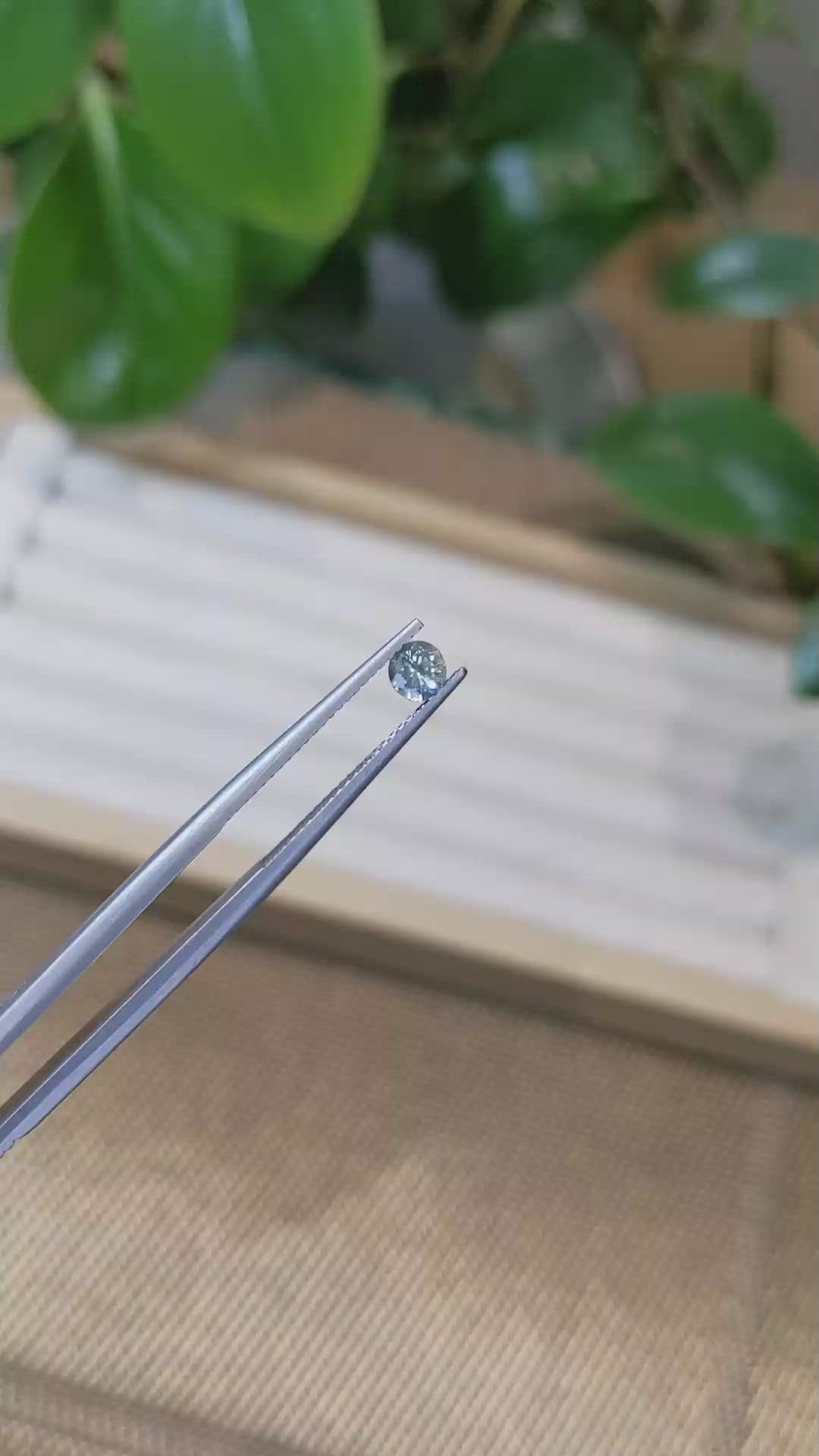 0.49 Ct. Grey Sapphire from Madagascar Size Video