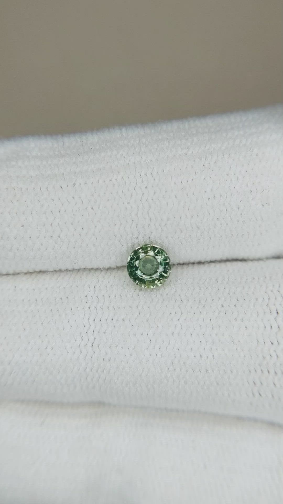 0.52 Ct. Bluish Green Sapphire from Madagascar Size Video
