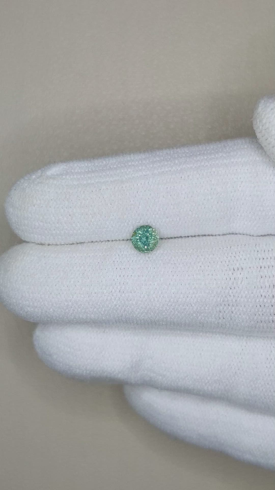 0.59 Ct. Bluish Green Sapphire from Madagascar Size Video