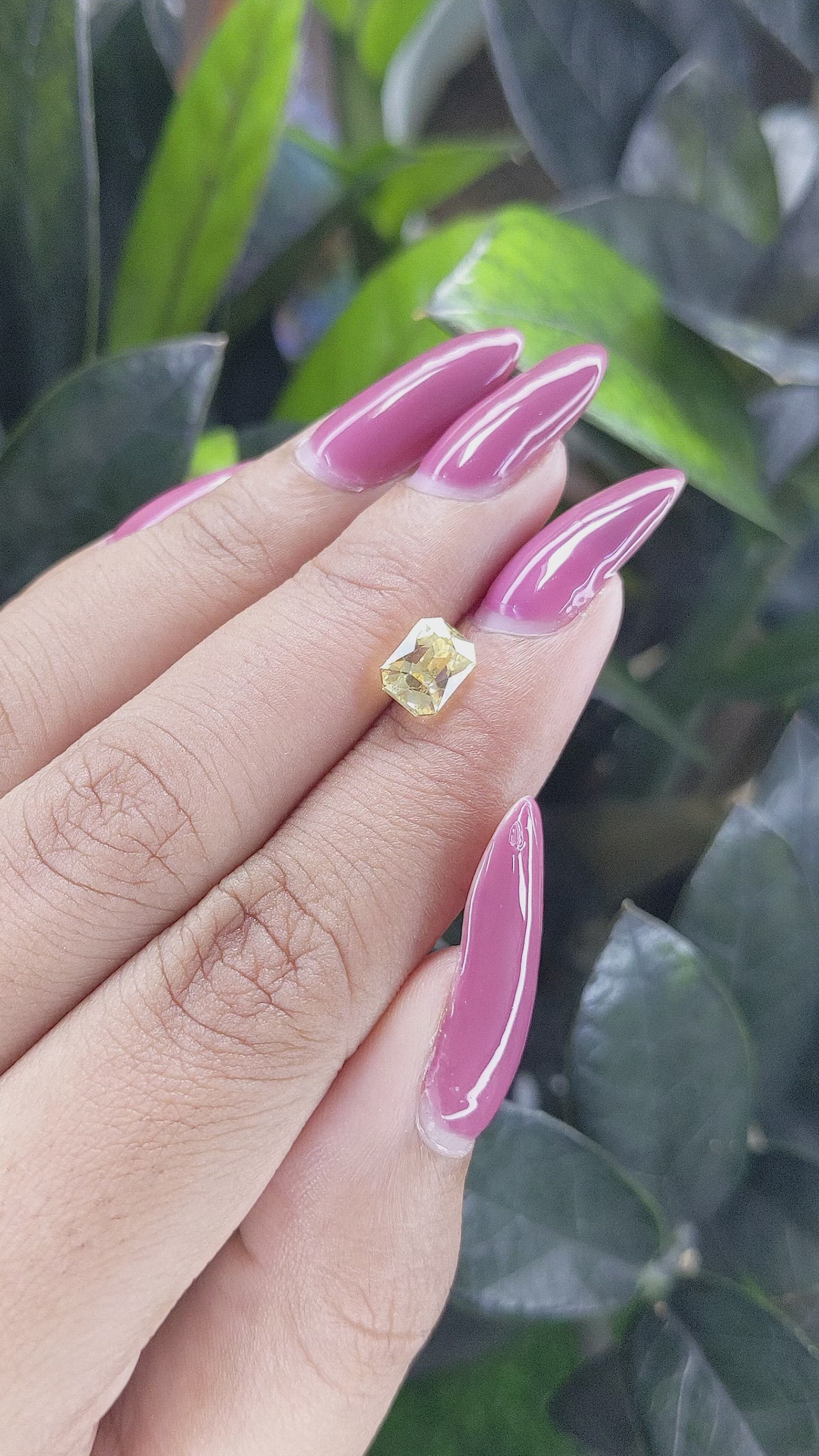 2.08 Ct. Yellow Sapphire from Ceylon (Sri Lanka) Size Video