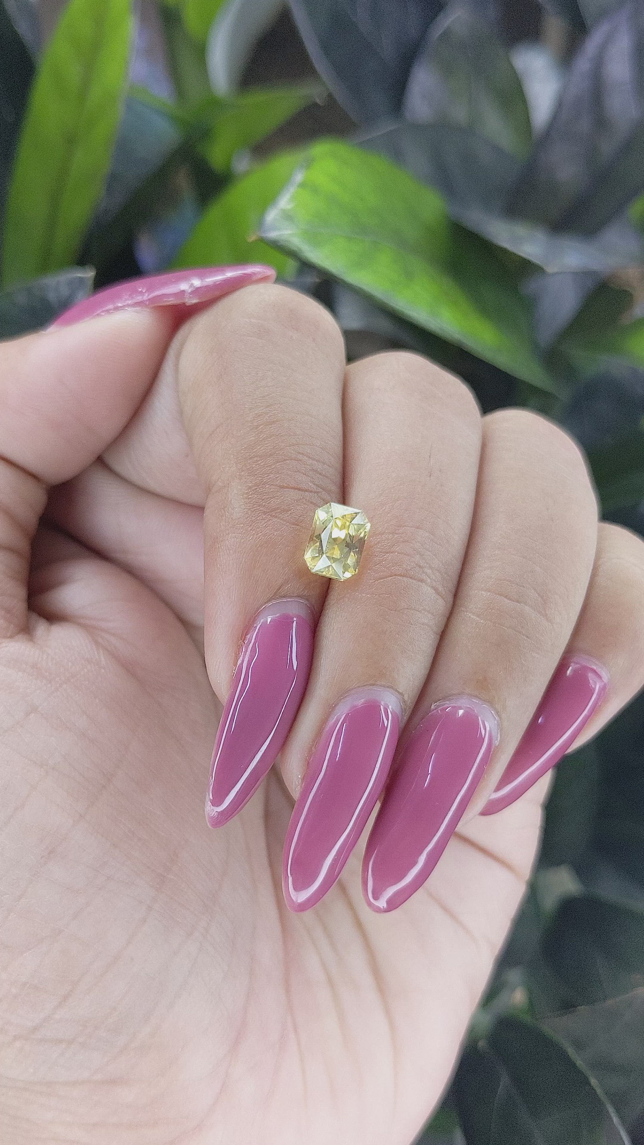 2.08 Ct. Yellow Sapphire from Ceylon (Sri Lanka) Size Video