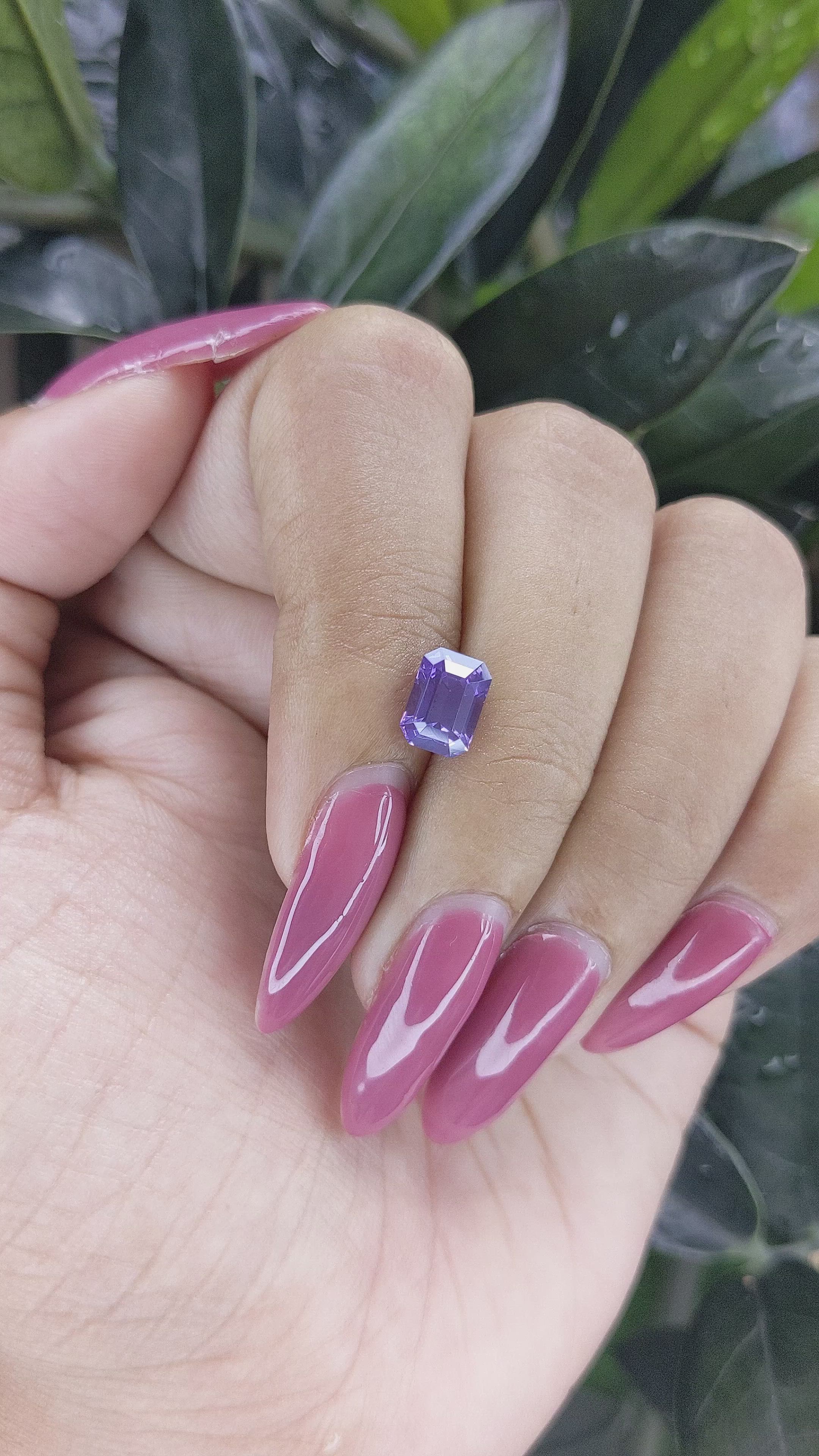 2.00 Ct. Violet Sapphire from Ceylon (Sri Lanka) Size Video