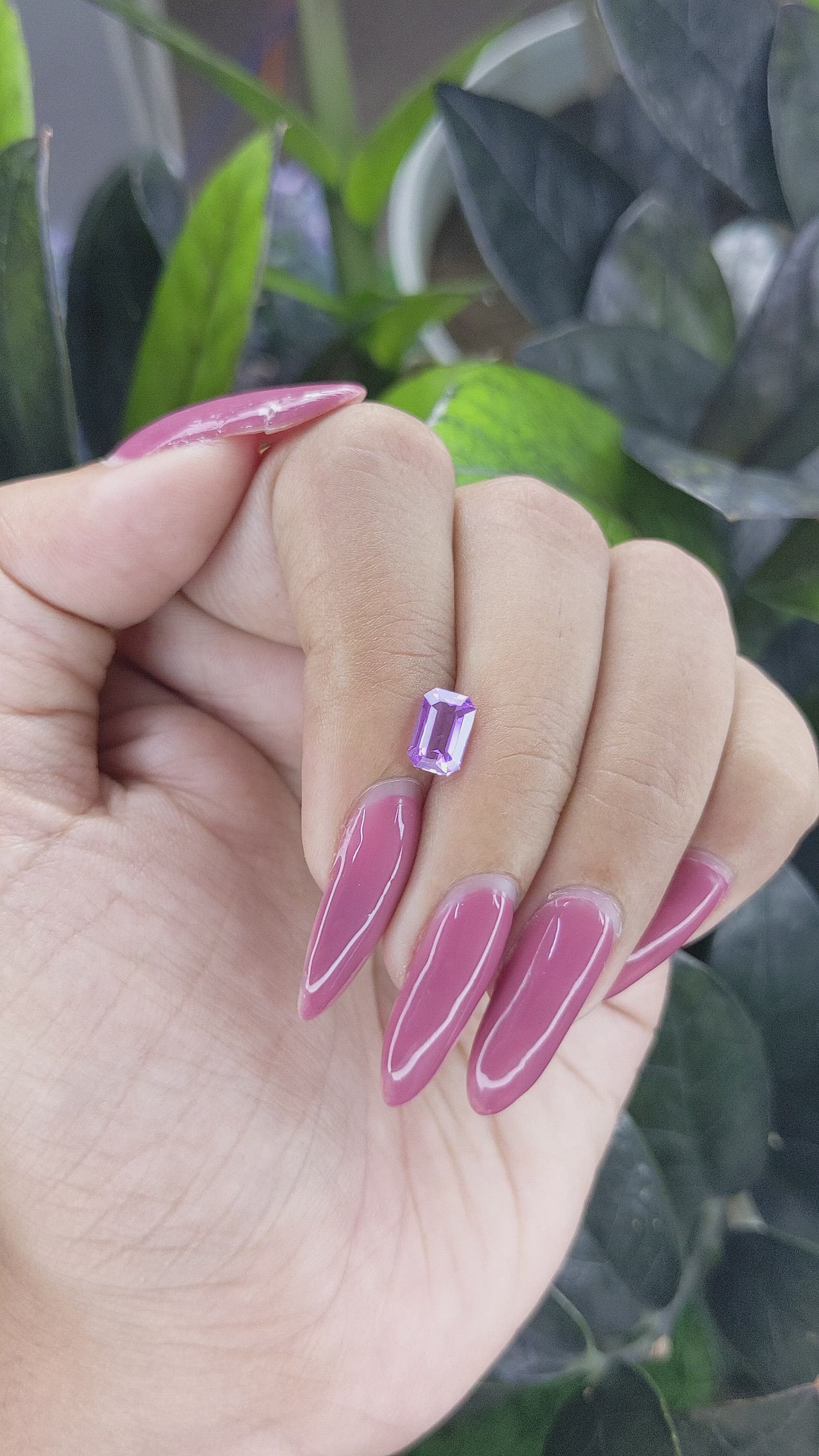 1.56 Ct. Purple Sapphire from Madagascar Size Video