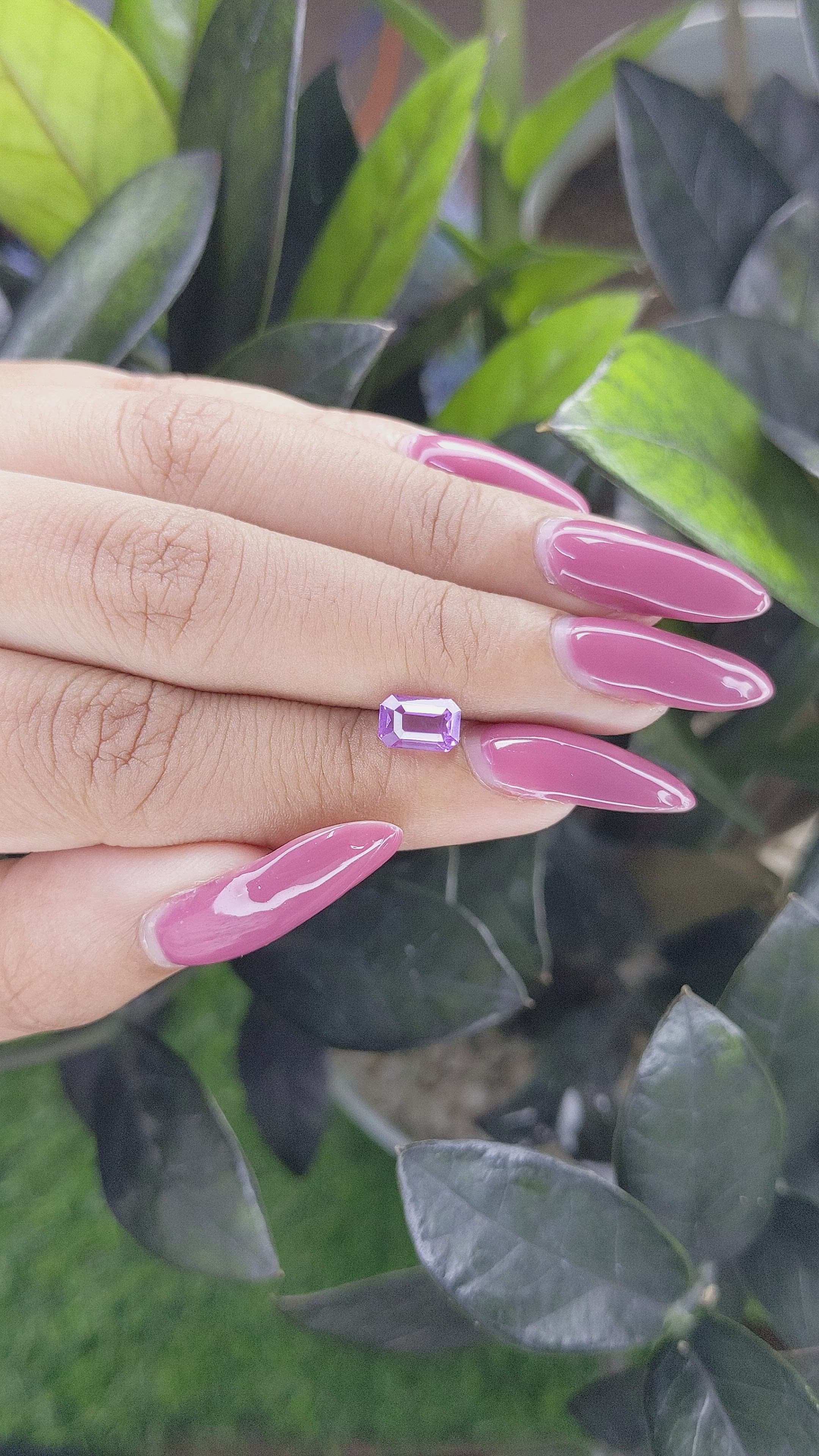 1.56 Ct. Purple Sapphire from Madagascar Size Video