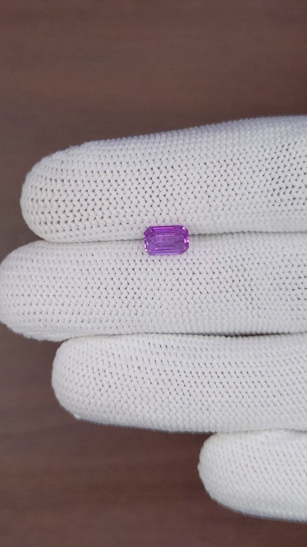 1.56 Ct. Purple Sapphire from Madagascar Size Video