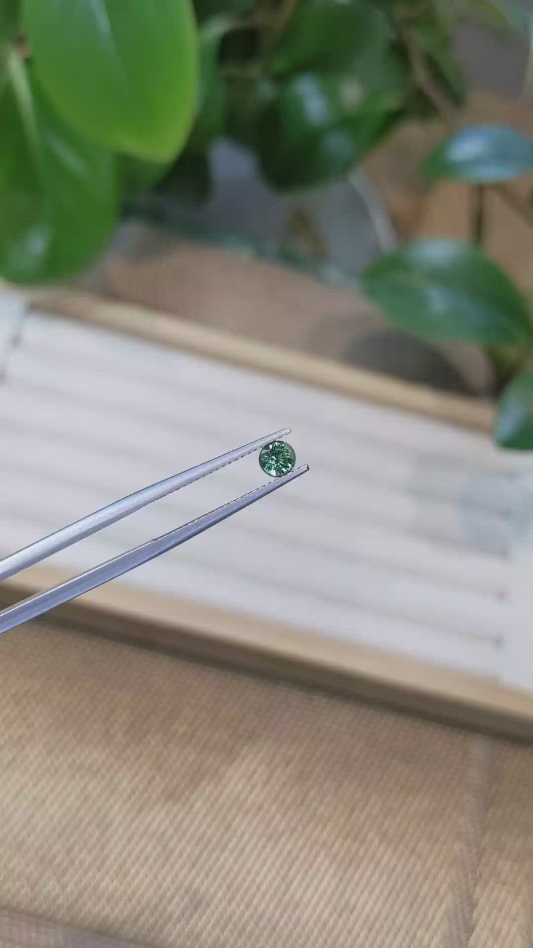 0.59 Ct. Green Sapphire from Madagascar Size Video