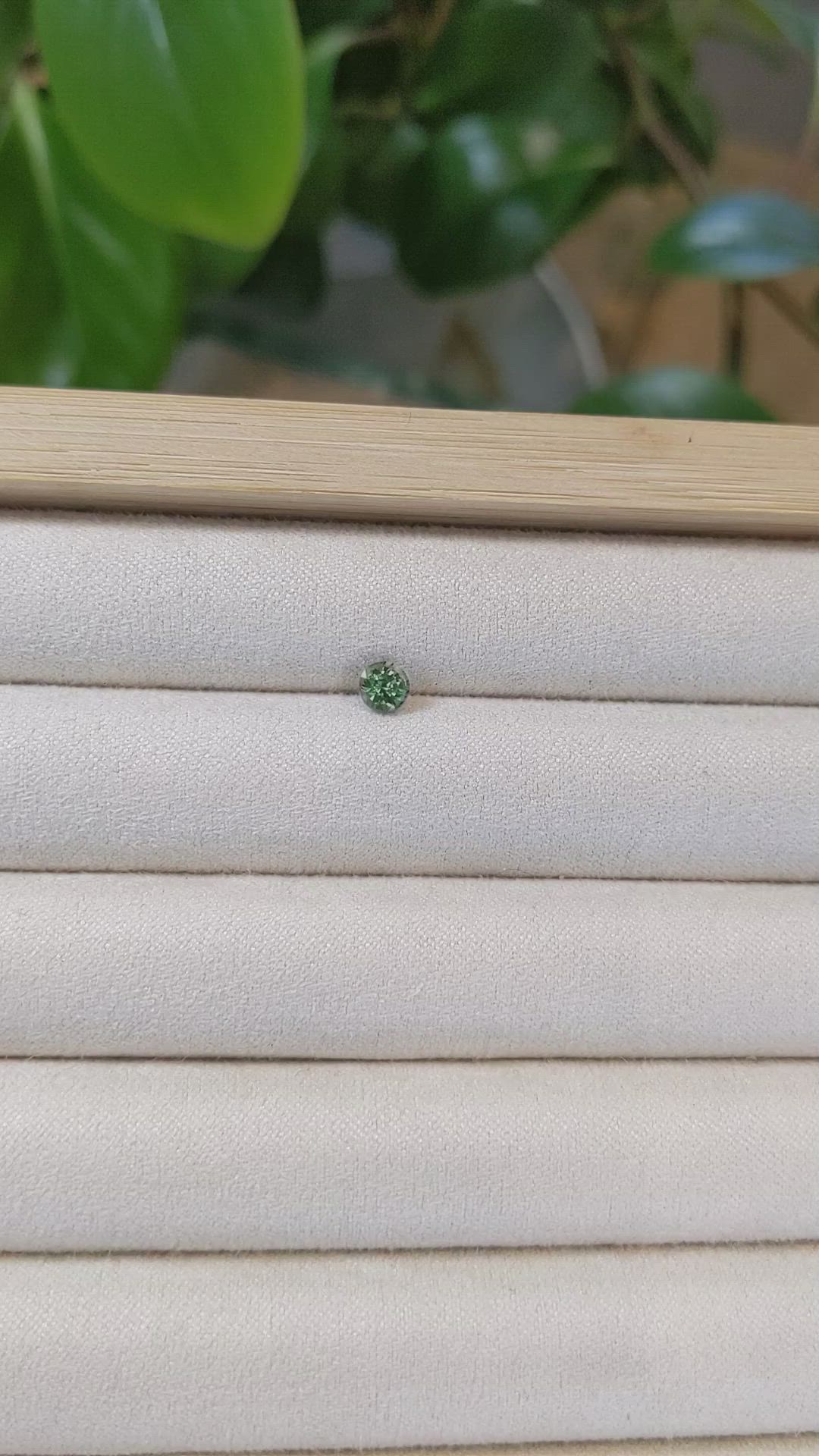 0.59 Ct. Green Sapphire from Madagascar Size Video