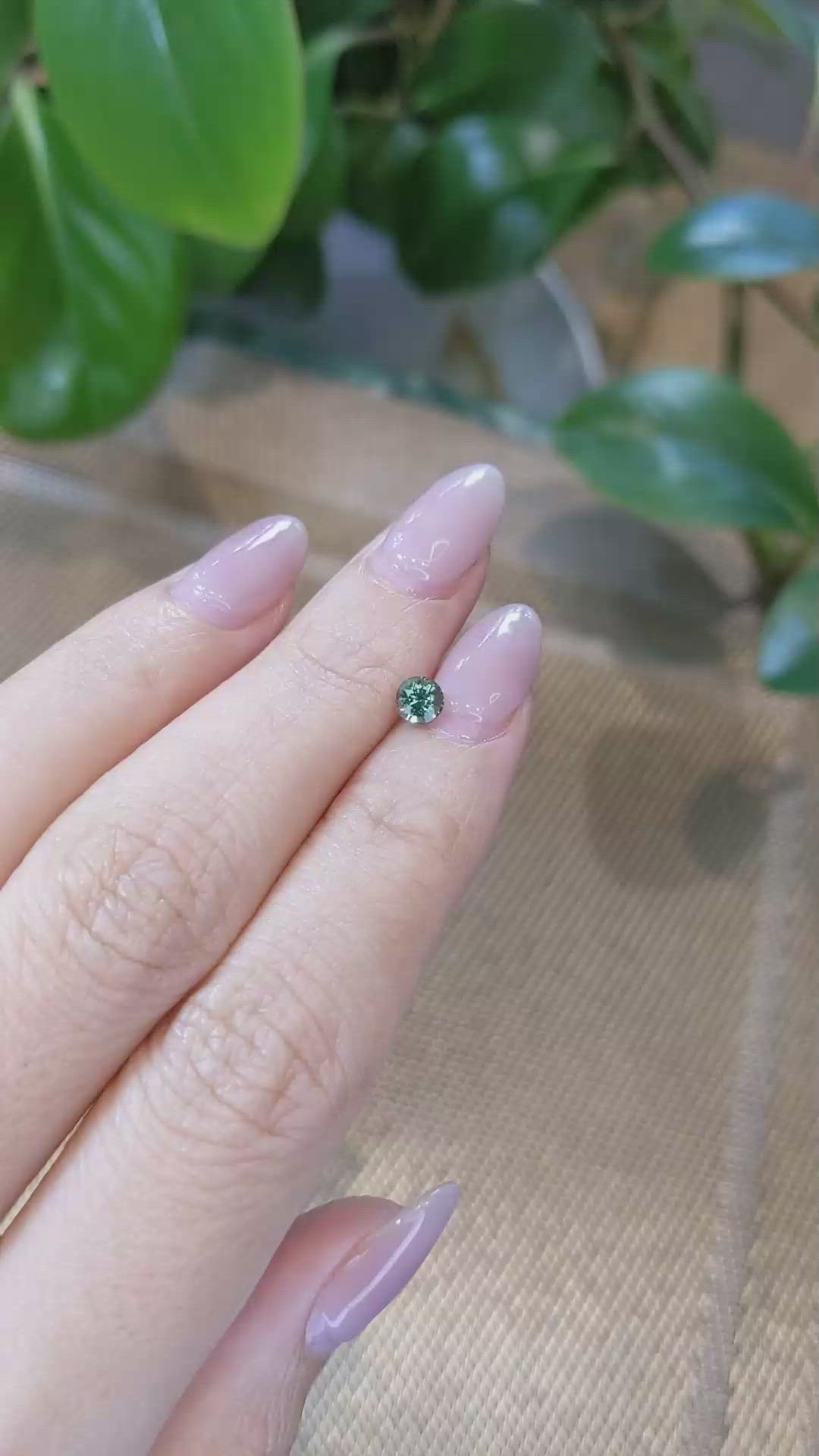0.59 Ct. Green Sapphire from Madagascar Size Video