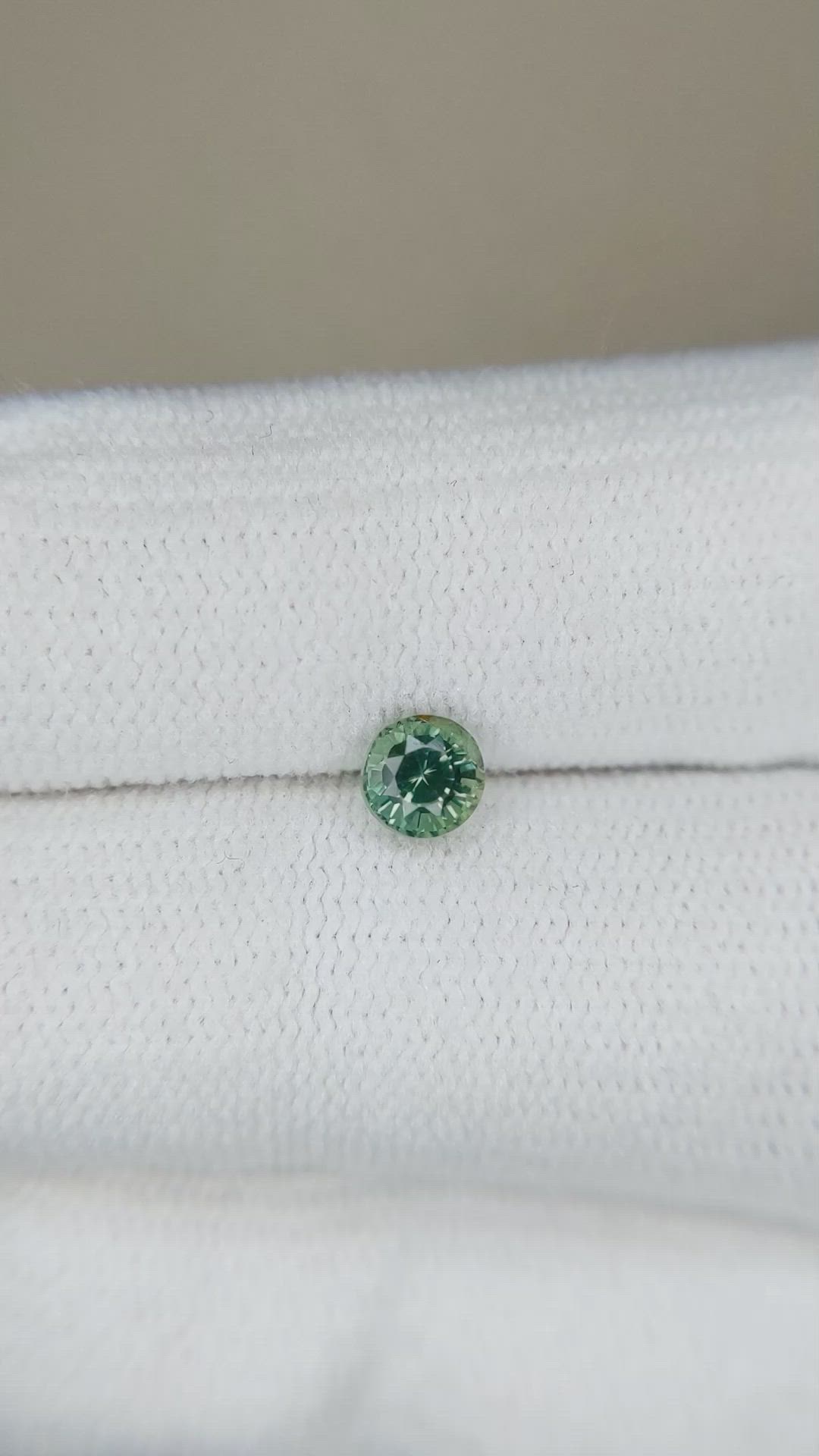 0.59 Ct. Green Sapphire from Madagascar Size Video