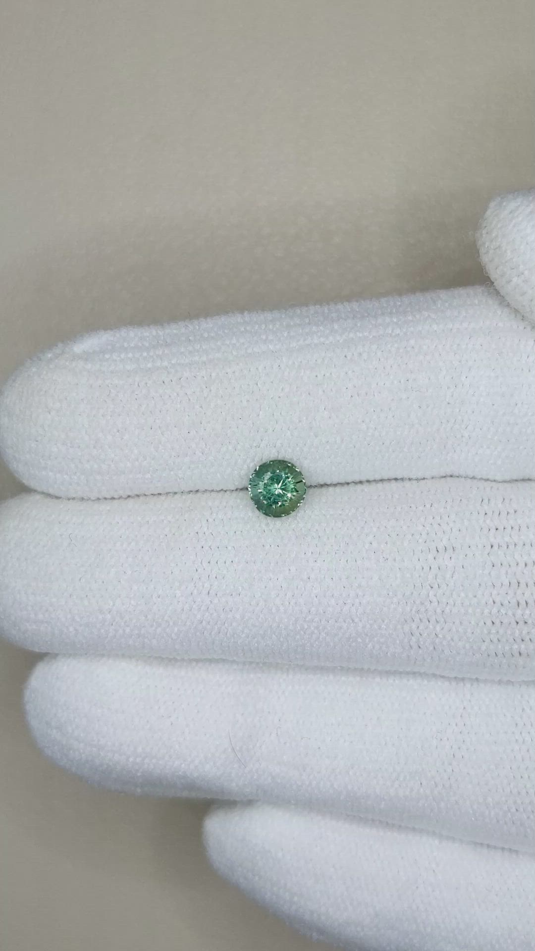 0.61 Ct. Green Sapphire from Madagascar Size Video