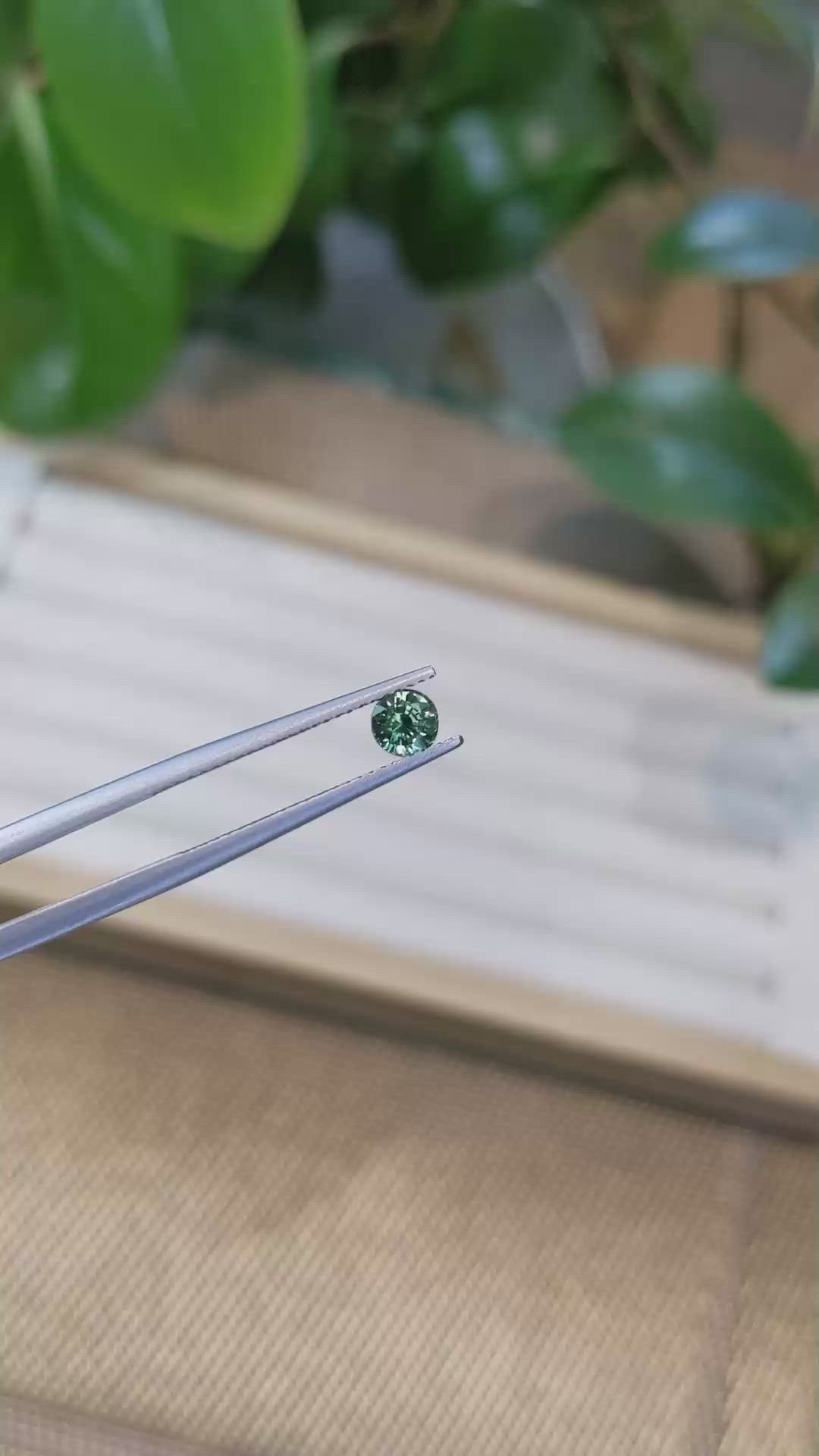 0.61 Ct. Green Sapphire from Madagascar Size Video