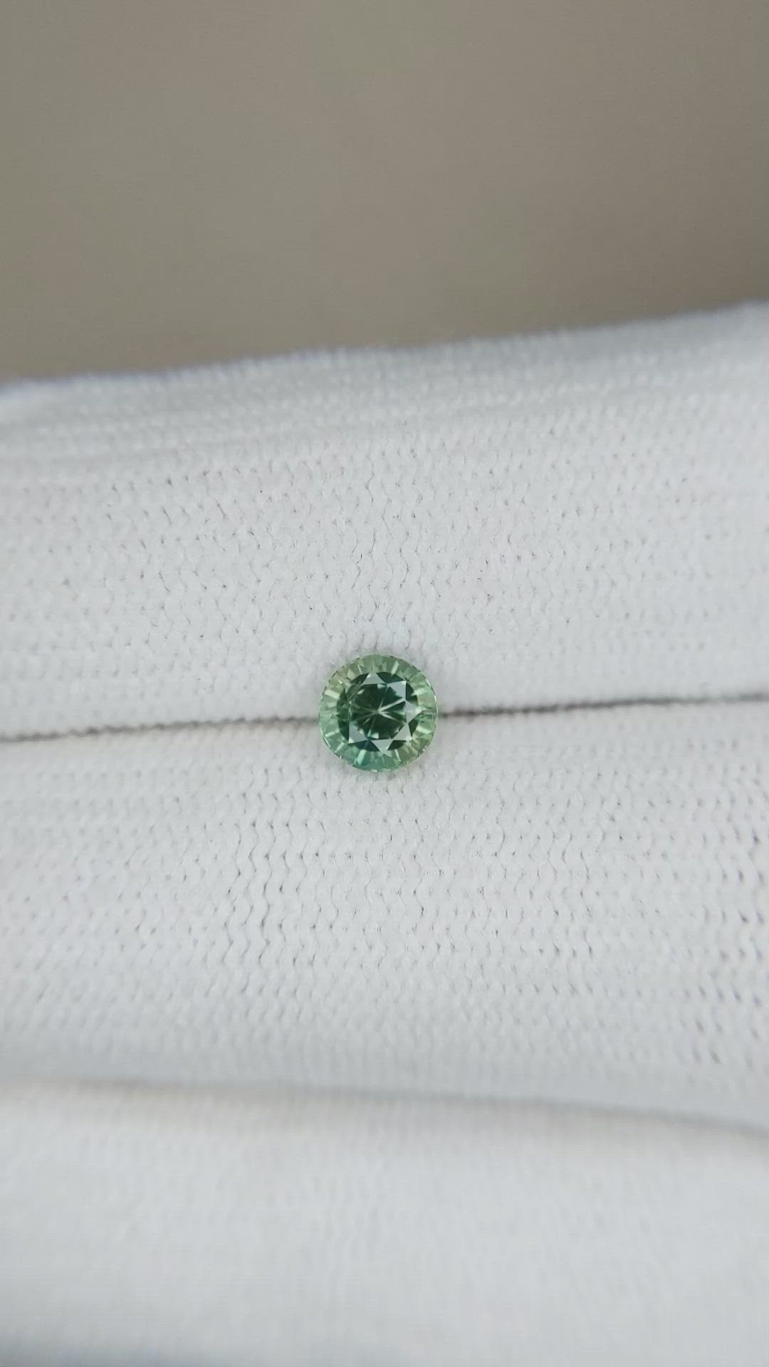 0.57 Ct. Green Sapphire from Madagascar Size Video