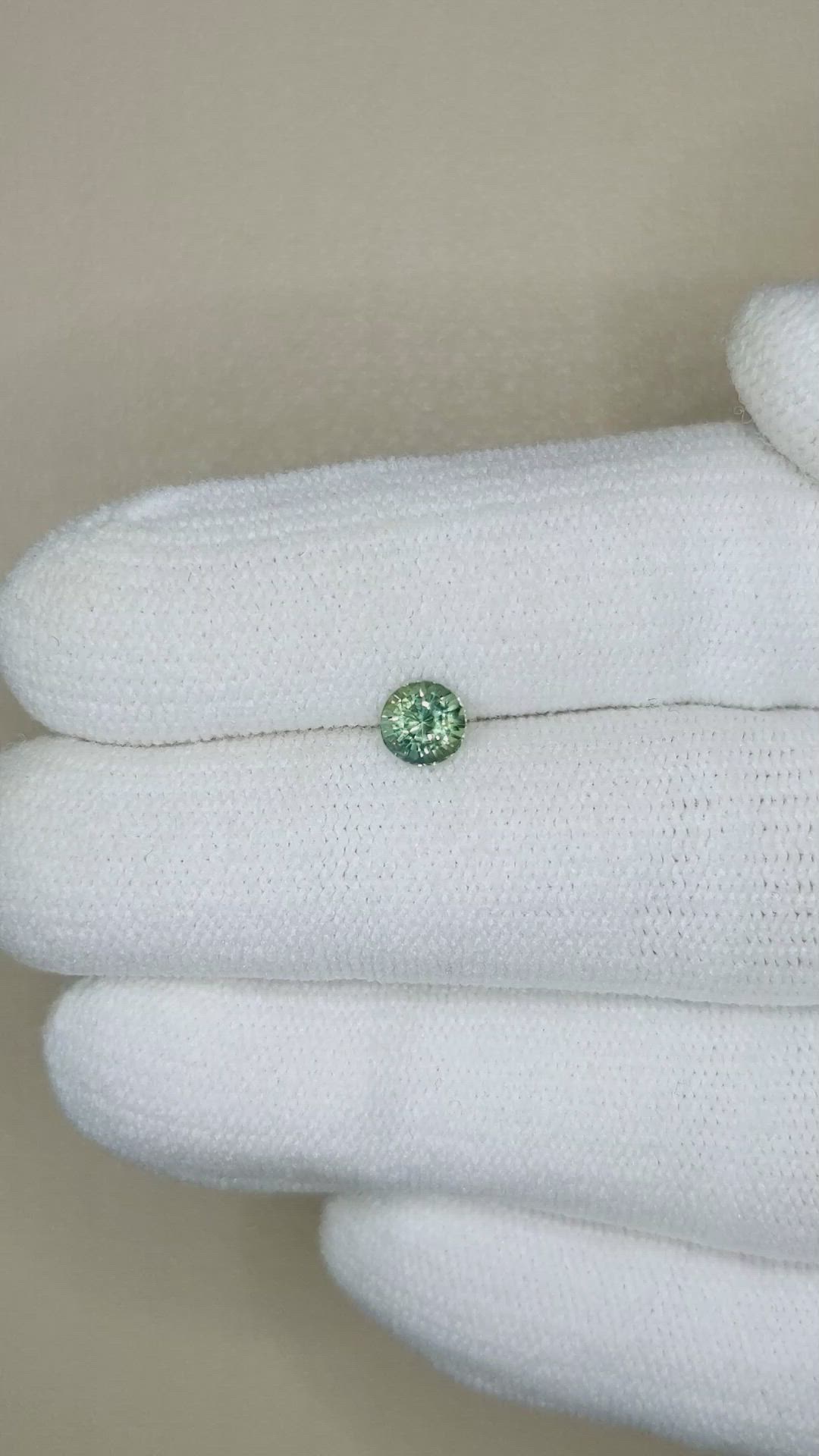 0.57 Ct. Green Sapphire from Madagascar Size Video